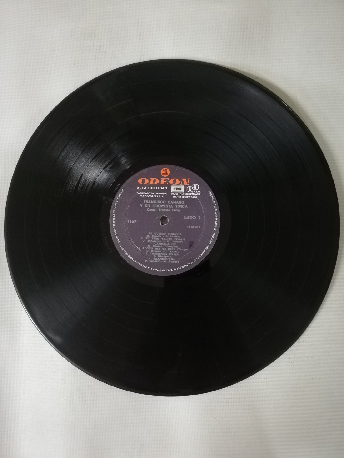 LP FRANCISCO CANARO Y SU ORQUESTA TIPICA - CANTA: ERNESTO FAMA