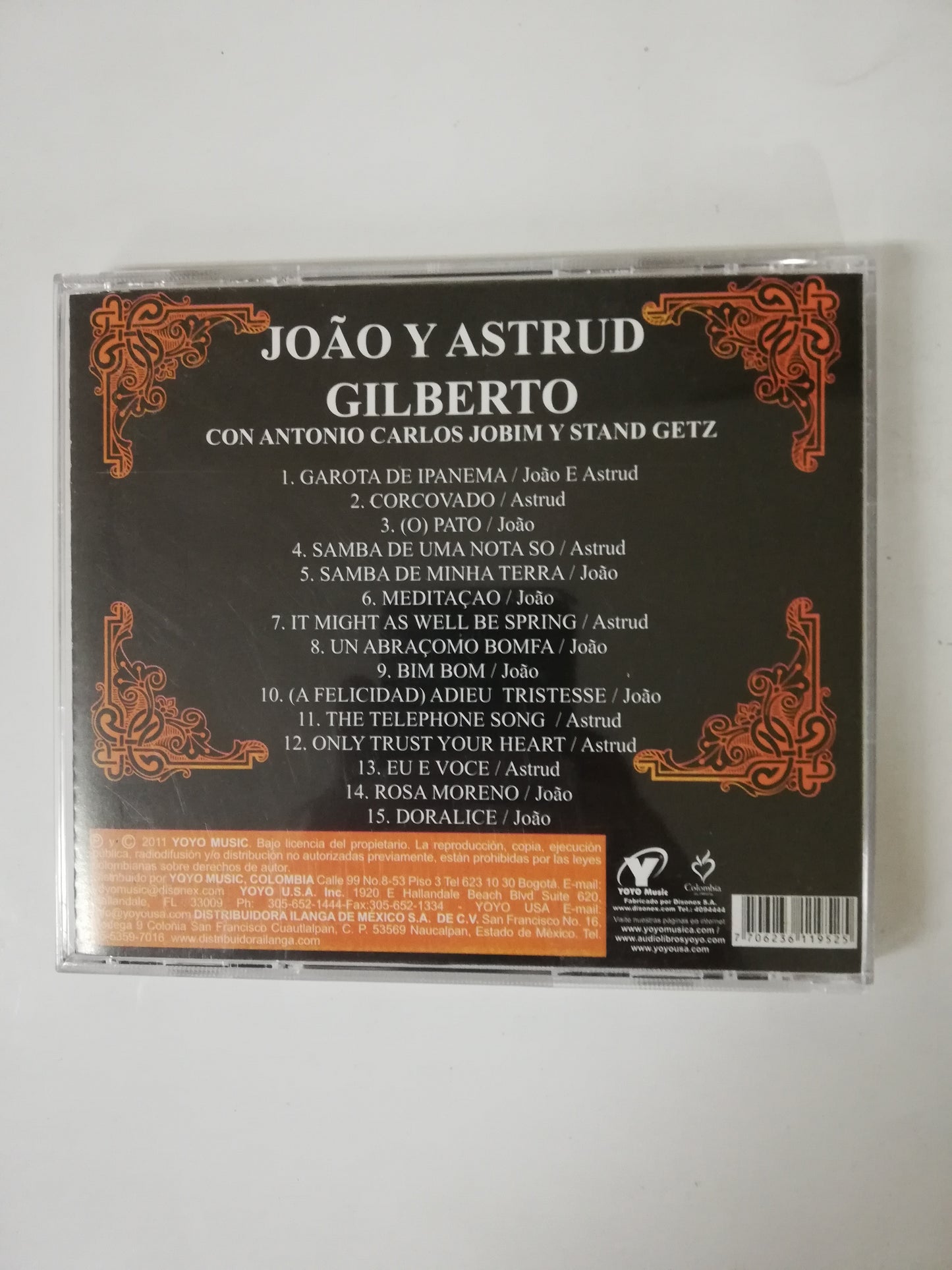 CD JOAO Y ASTRUD GILBERTO CON ANTONIO CARLOS JOBIM Y STAND GETZ - SAMBA E BOSSA NOVA