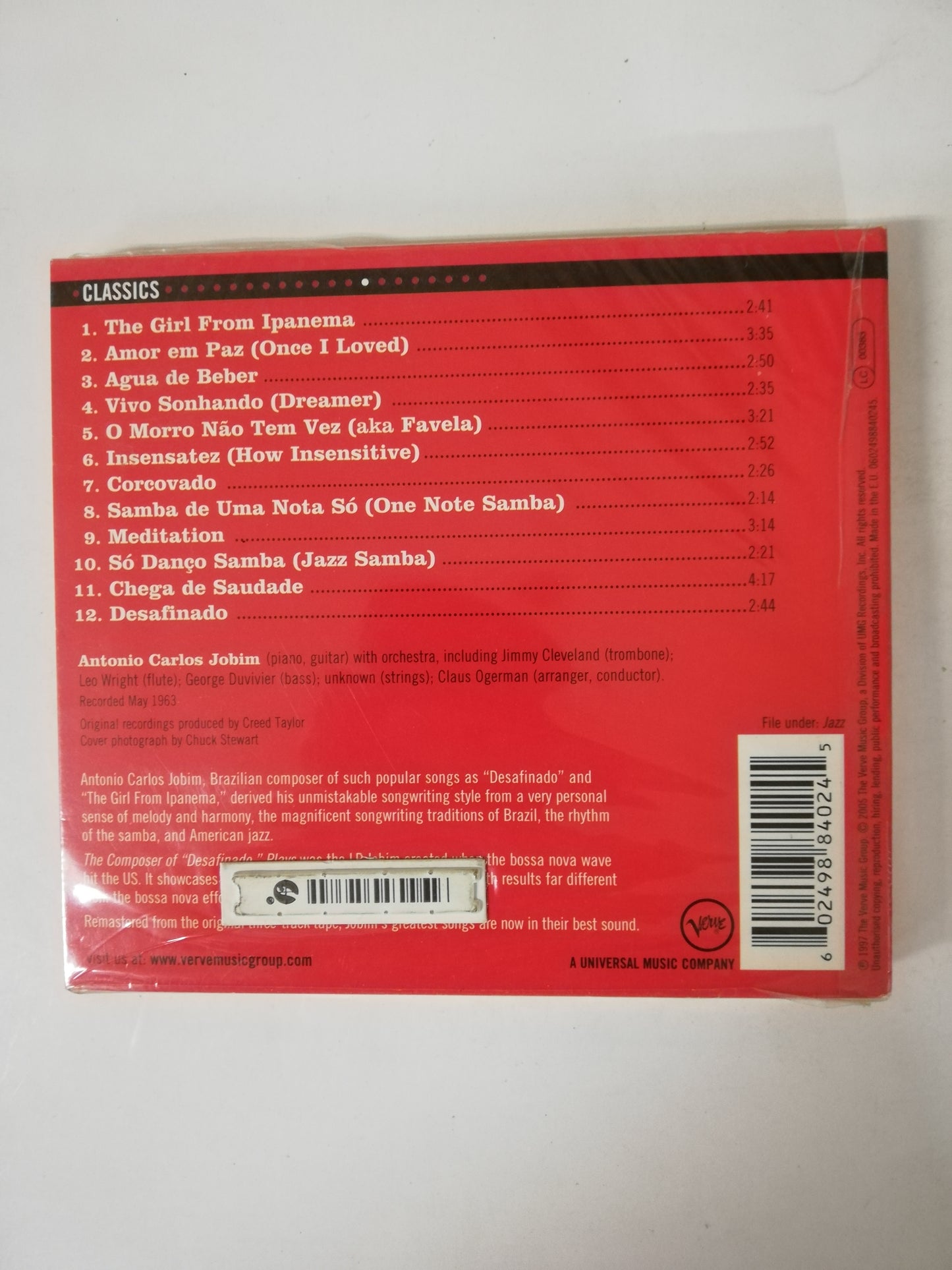 CD ANTONIO CARLOS JOBIM - THE COMPOSER OF DESAFINADO, PLAYS