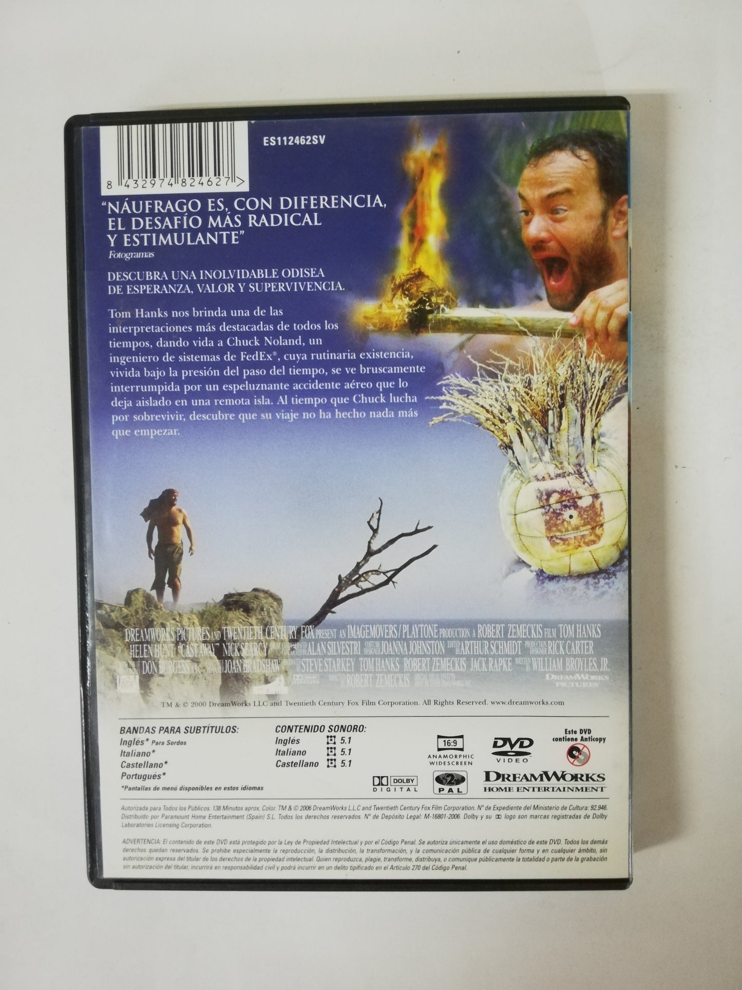 DVD NAUFRAGO - TOM HANKS