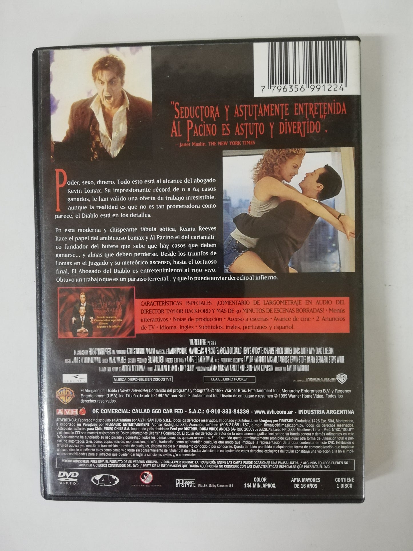 DVD EL ABOGADO DEL DIABLO