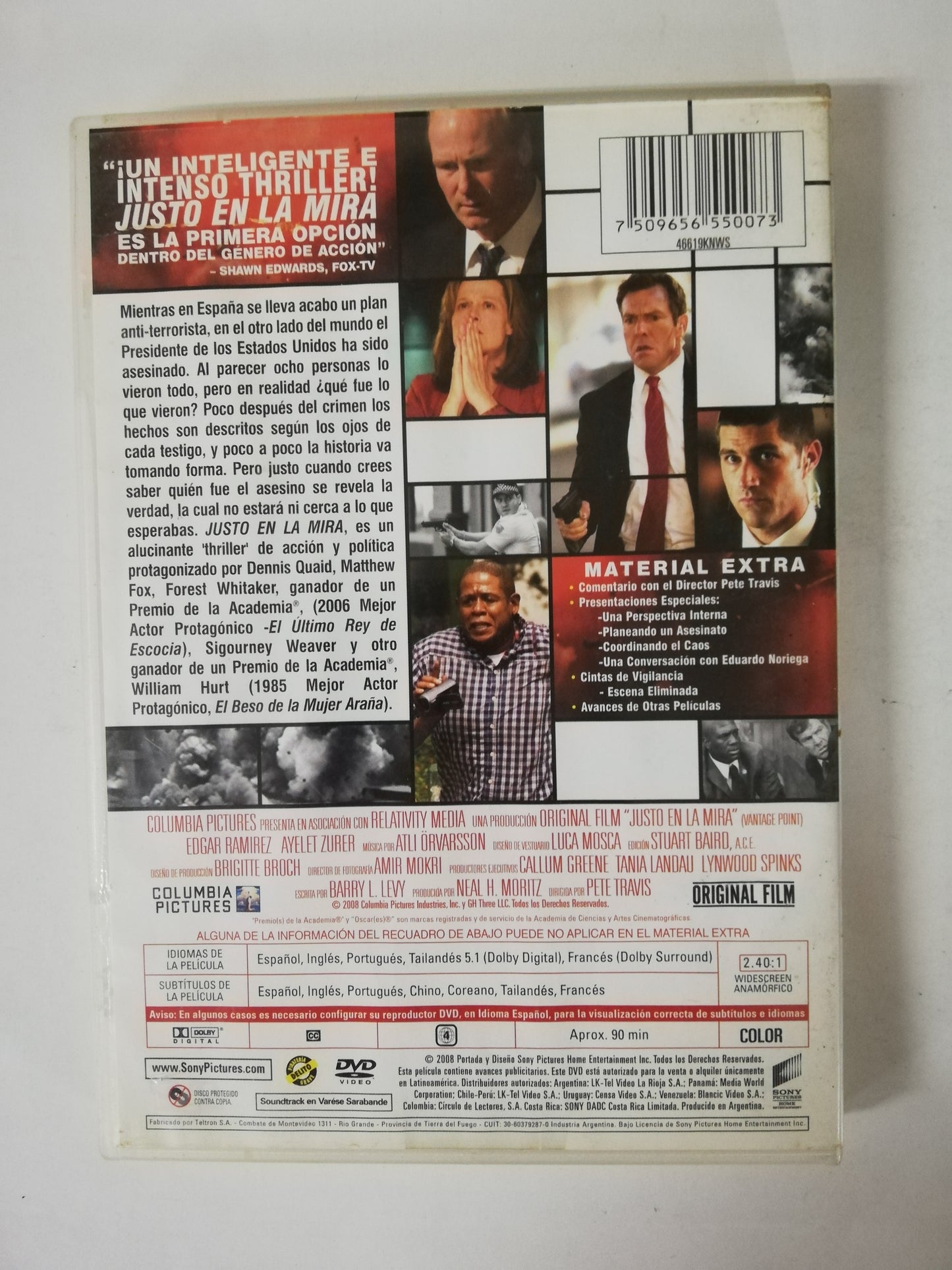 DVD JUSTO EN LA MIRA