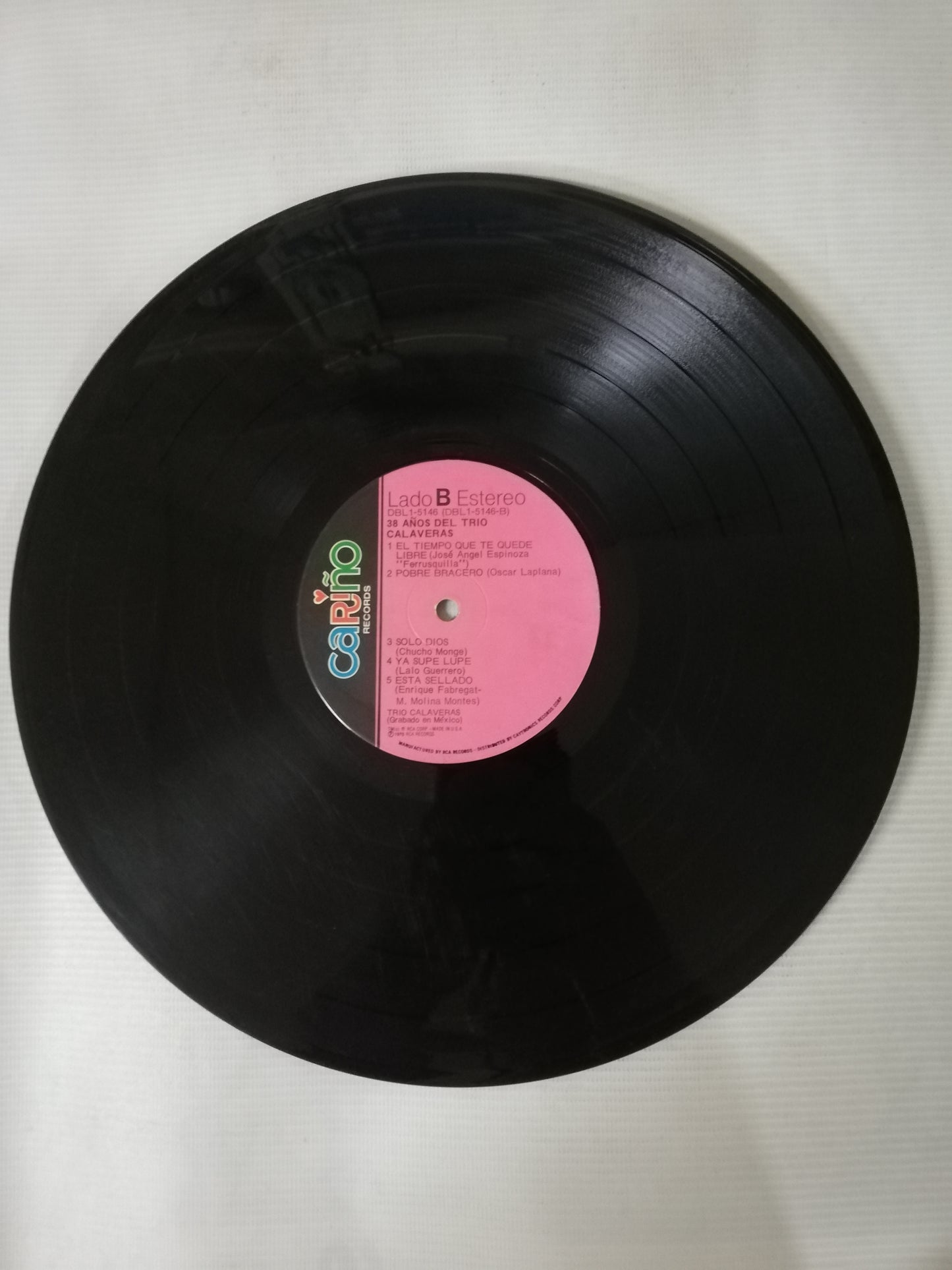 LP TRIO CALAVERAS - 38 AÑOS DEL TRIO CALAVERAS