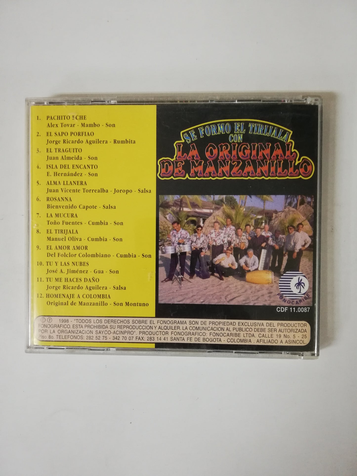 CD LA ORIGINAL DEL MANZANILLO - SE FORMO EL TIRIJALA