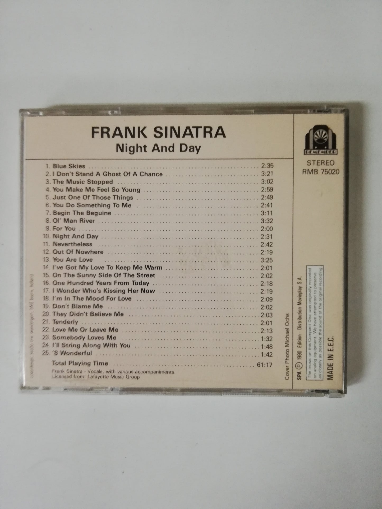 CD FRANK SINATRA - NIGHT AND DAY
