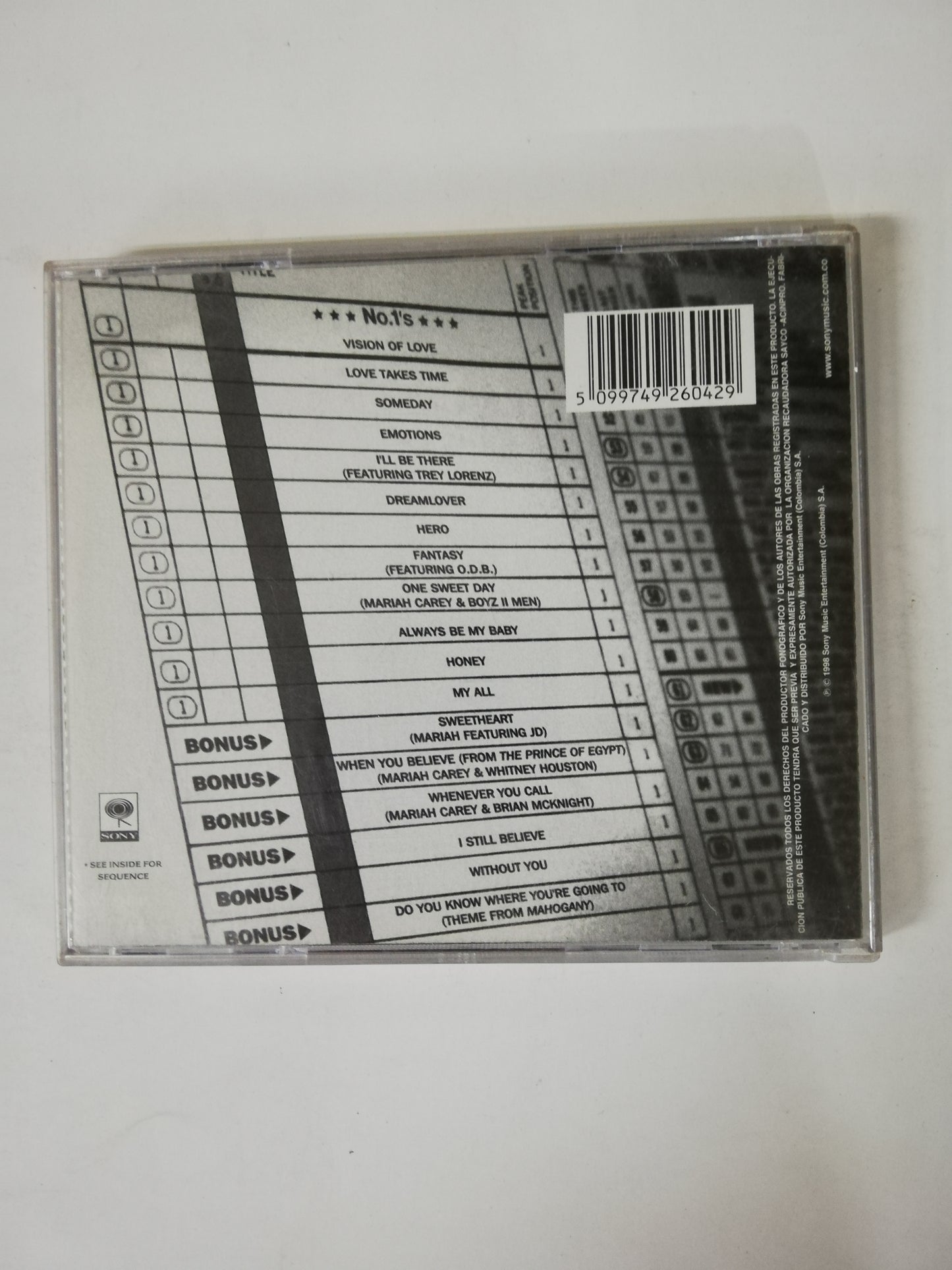 CD MARIAH CAREY - #1´s