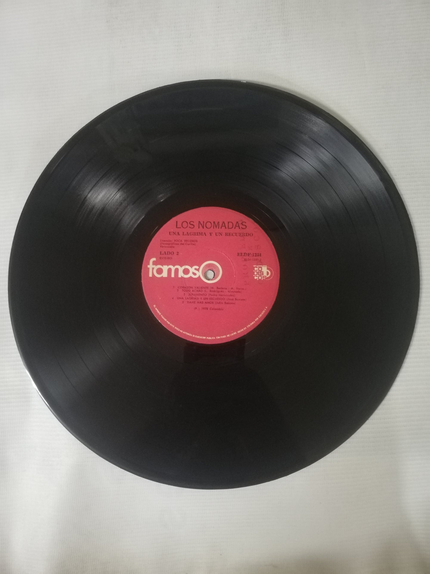 LP LOS NOMADAS - UNA LÁGRIMA Y UN RECUERDO