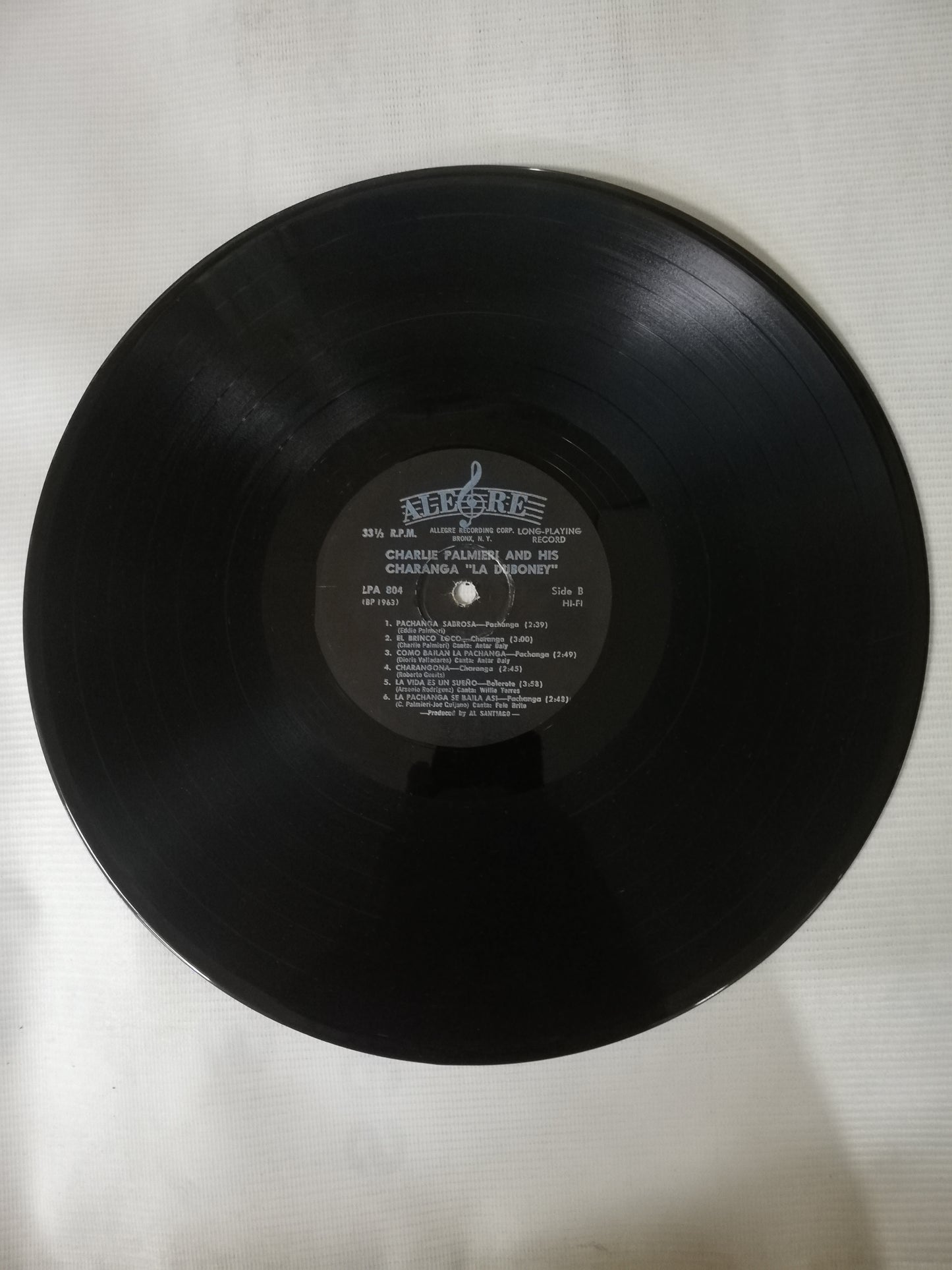 LP CHARLIE PALMIERI AND HIS CHARANGA "LA DUBONEY" - PACHANGA AT THE CARAVANA CLUB
