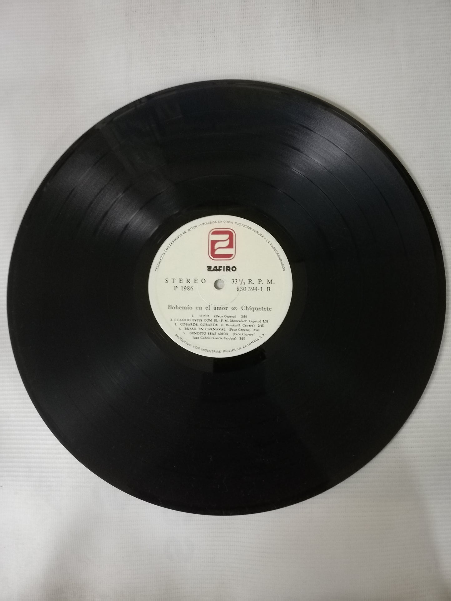 LP CHIQUETETE - BOHEMIO EN EL AMOR