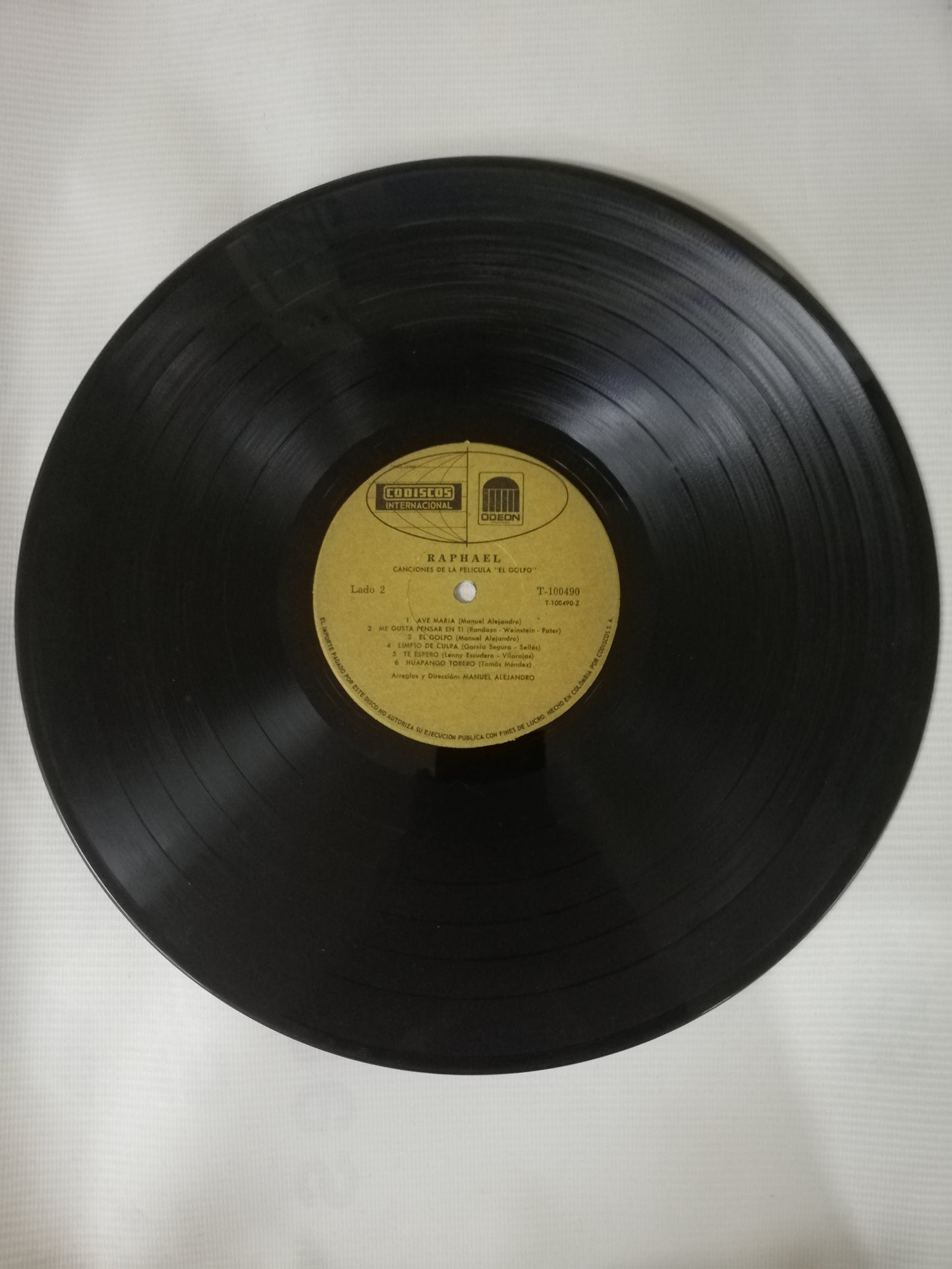 LP RAPHAEL - CANCIONES DE LA PELICULA "EL GOLFO"