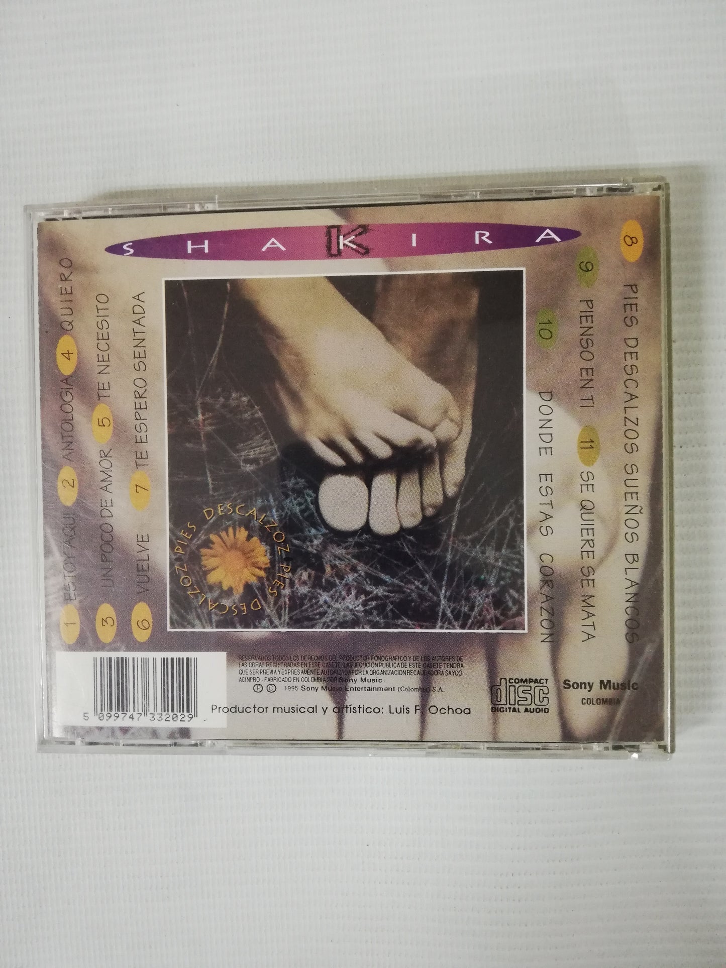 CD SHAKIRA - PIES DESCALZOS