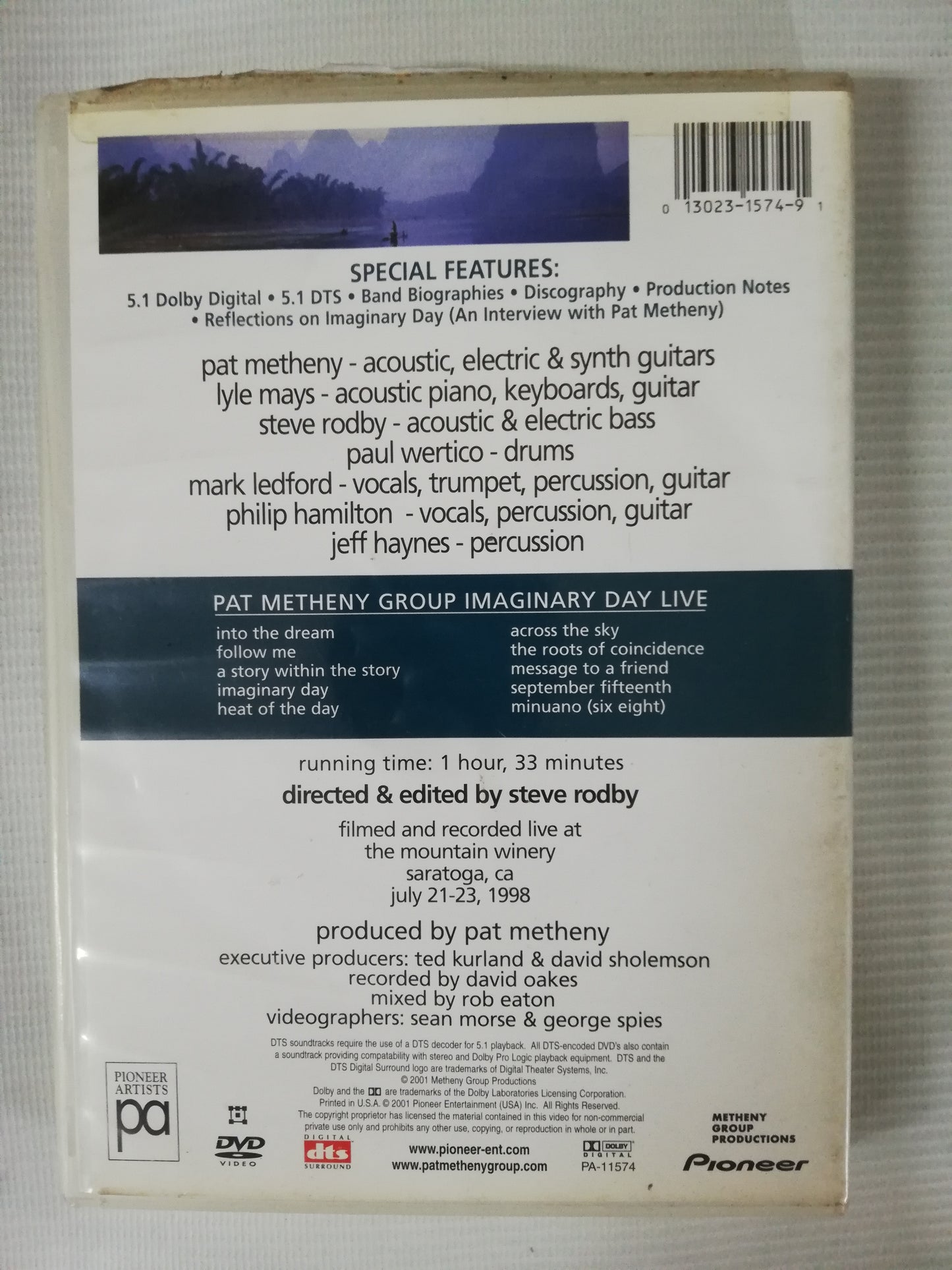 DVD PAT METHENY GROUP - IMAGINARY DAY LIVE