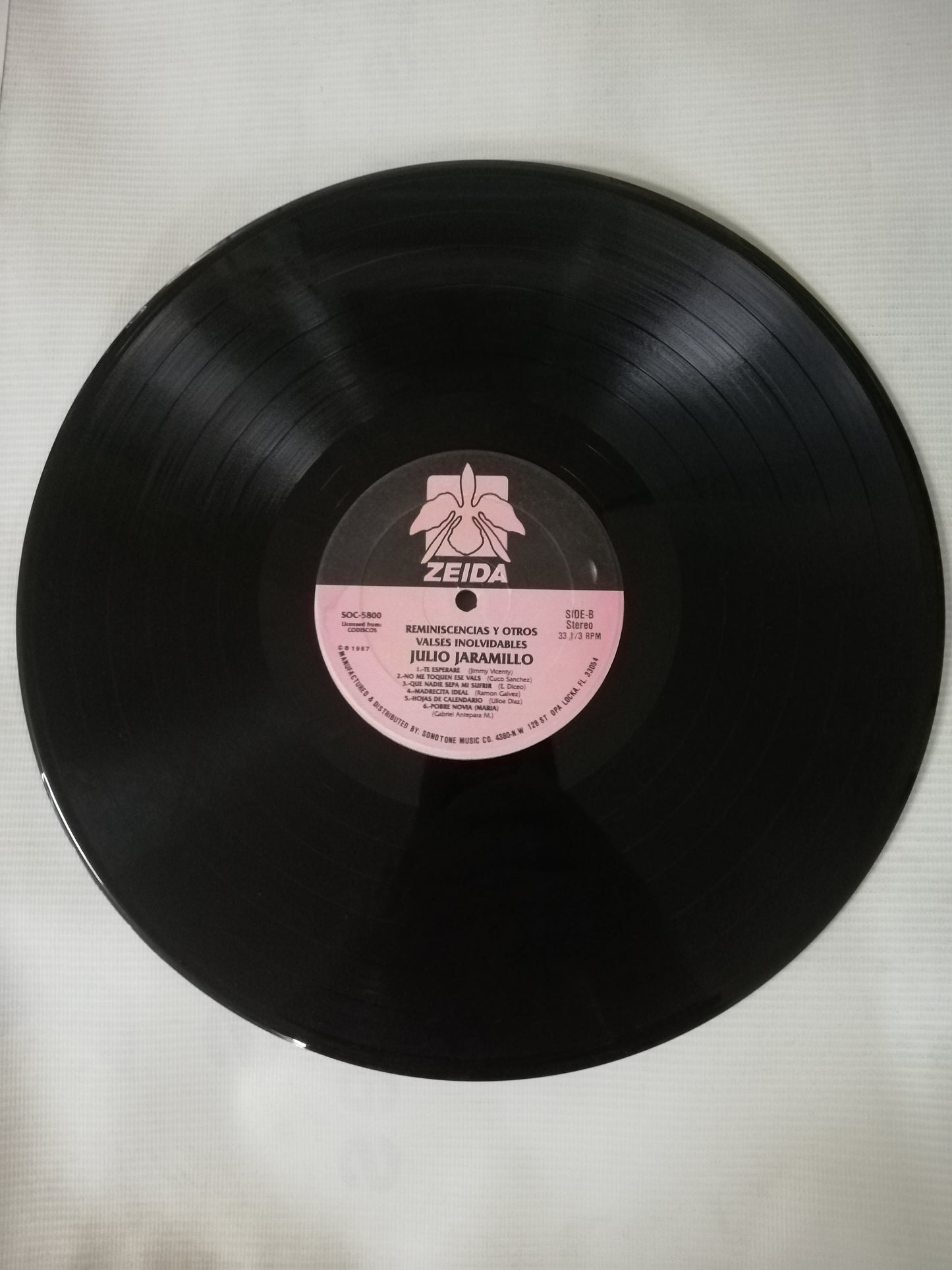 LP JULIO JARAMILLO - REMINISCENCIAS Y OTROS VALSES INOLVIDABLES
