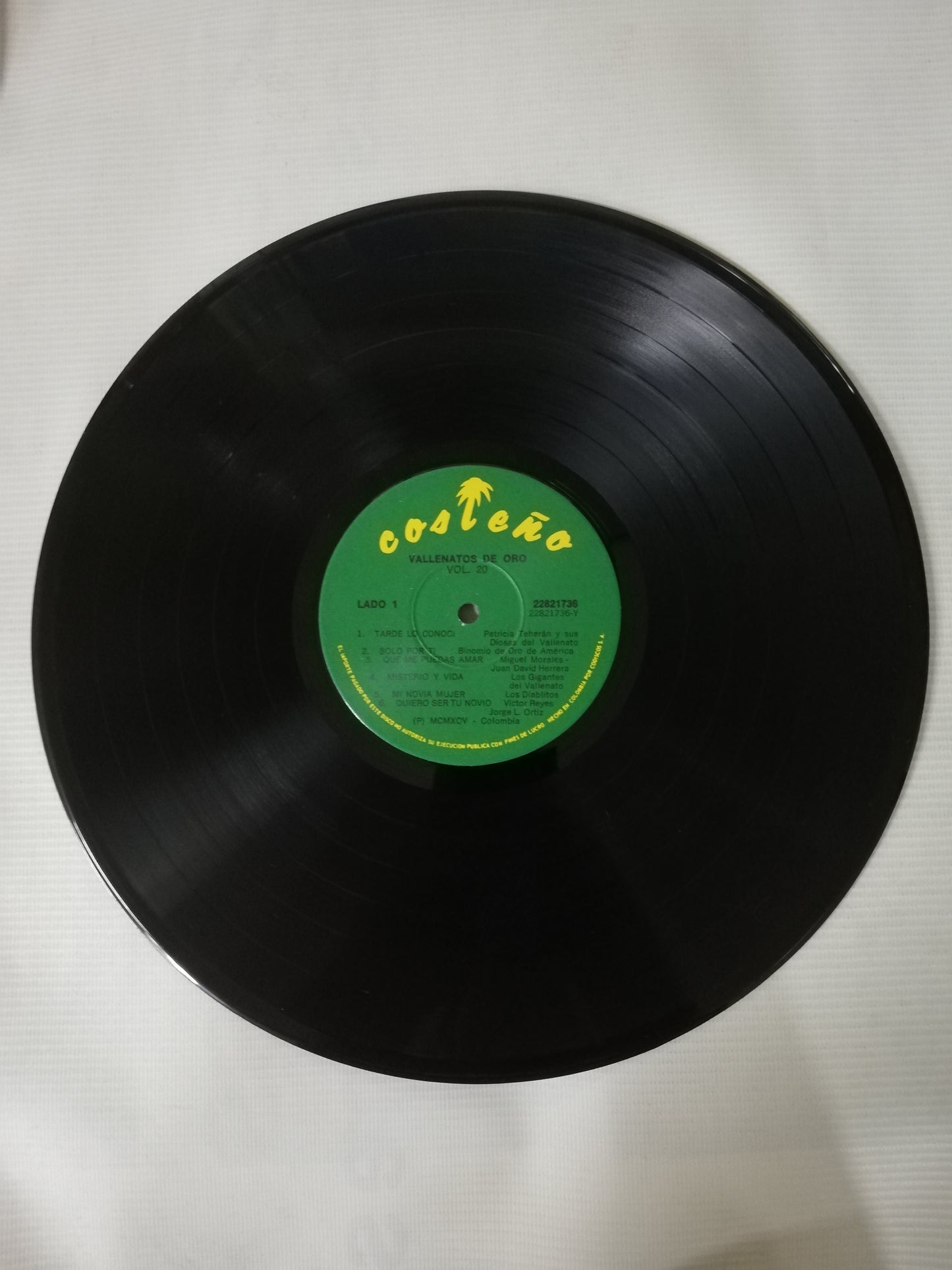 LP VALLENATOS DE ORO - VALLENATOS DE ORO VOL. 20