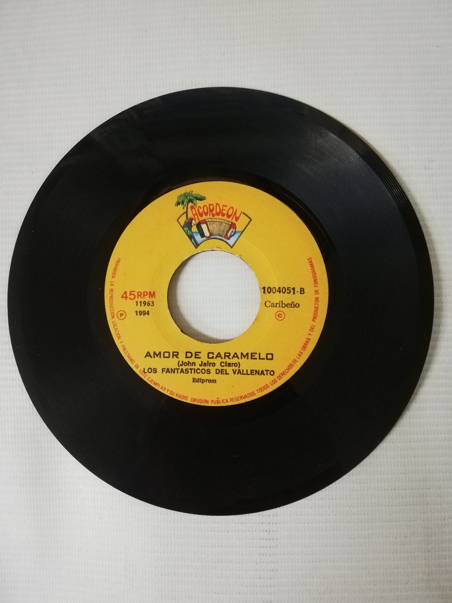 VINILO LOS FANTASMAS DEL VALLENATO - TE EXTRAÑO / AMOR DE CARAMELO