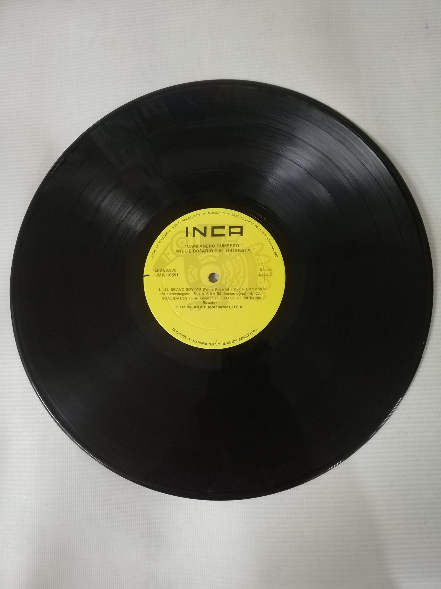 LP WILLIE ROSARIO AND HIS ORCHESTRA - CAMPANERO RUMBERO