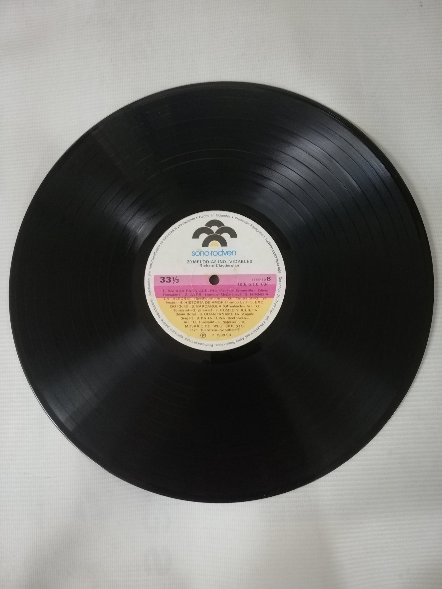 LP RICHARD CLAYDERMAN - 20 MELODIAS INOLVIDABLES