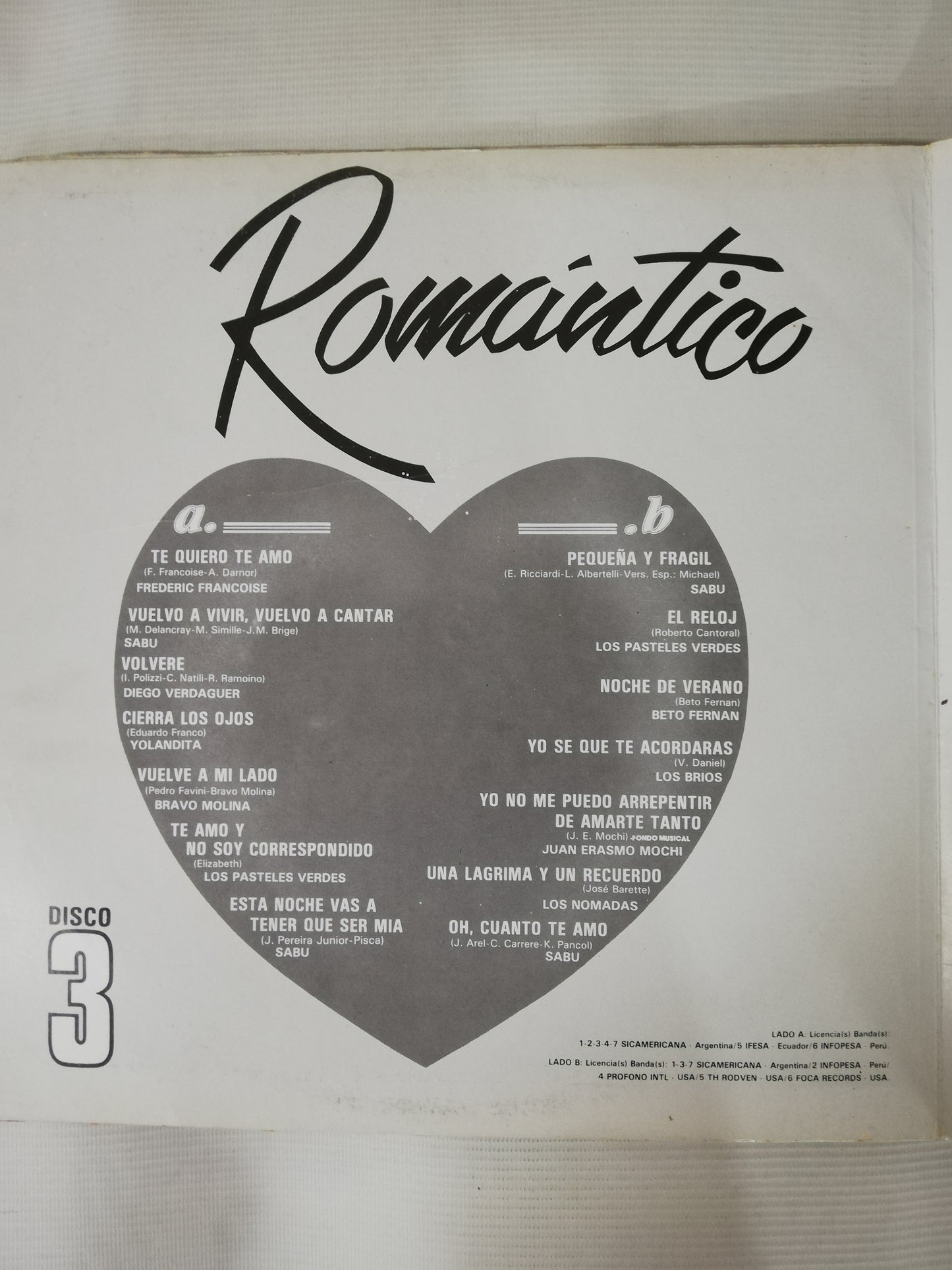 LP ROMÁNTICO DE COLECCIÓN - VARIOS INTÉRPRETES - VINYL X 3