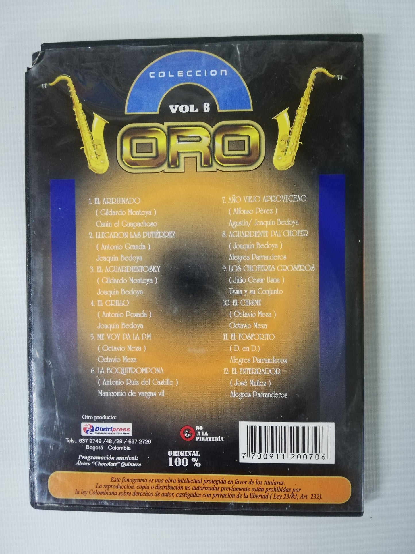 CD OCTAVIO MESA / CANIN EL GUAPACHOSO / JOAQUIN BEDOYA Y MAS - COLECCIÓN DE ORO VOL. 6