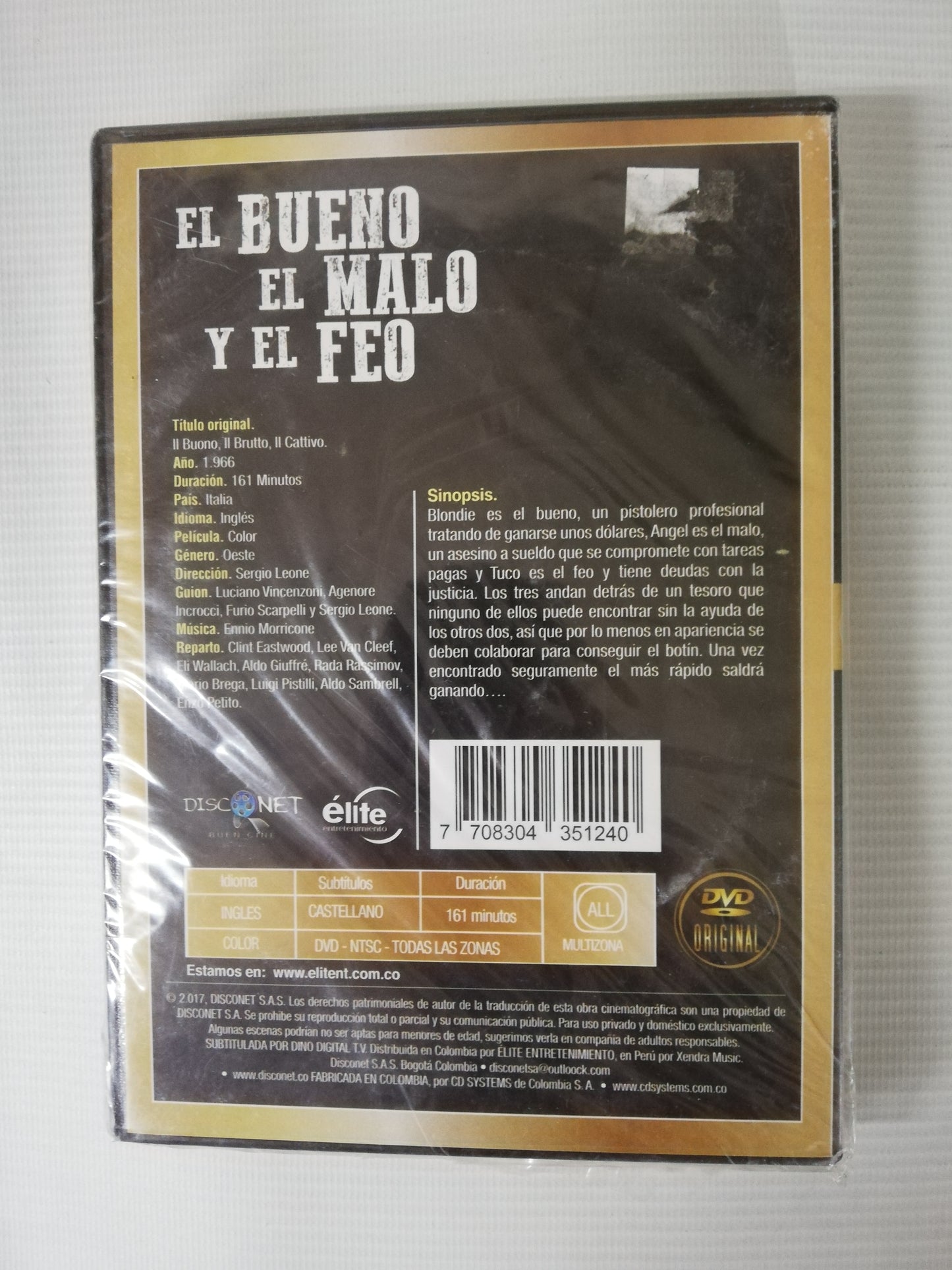 DVD EL BUENO, EL MALO Y EL FEO - DVD ORIGINAL 1966