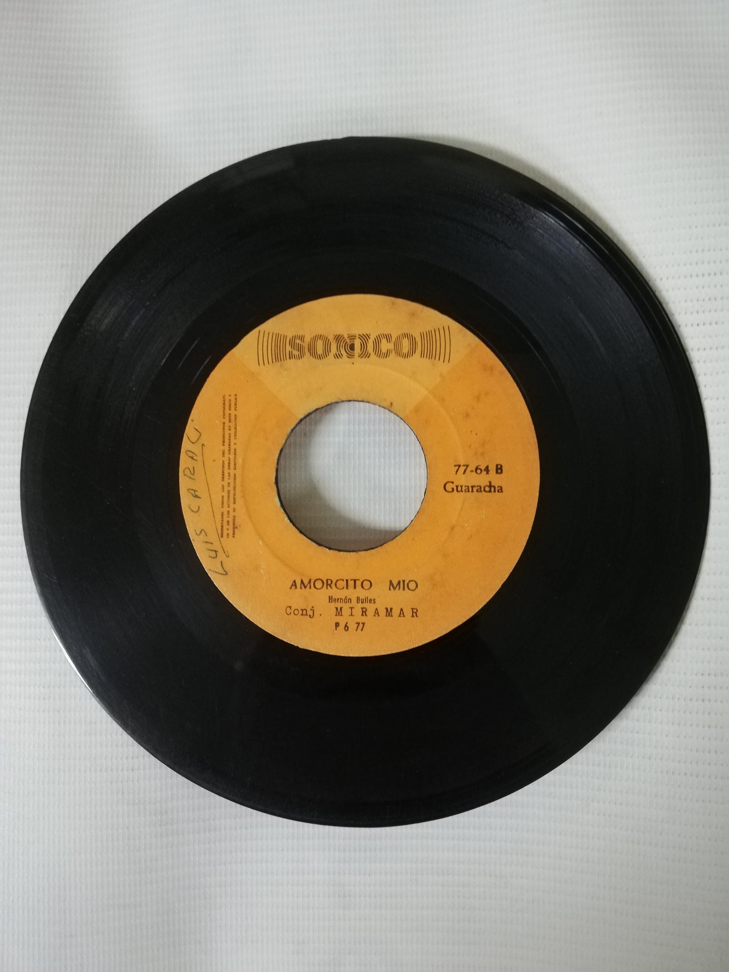 VINILO CONJUNTO MIRAMAR - PREGONANDO / AMORCITO MIO