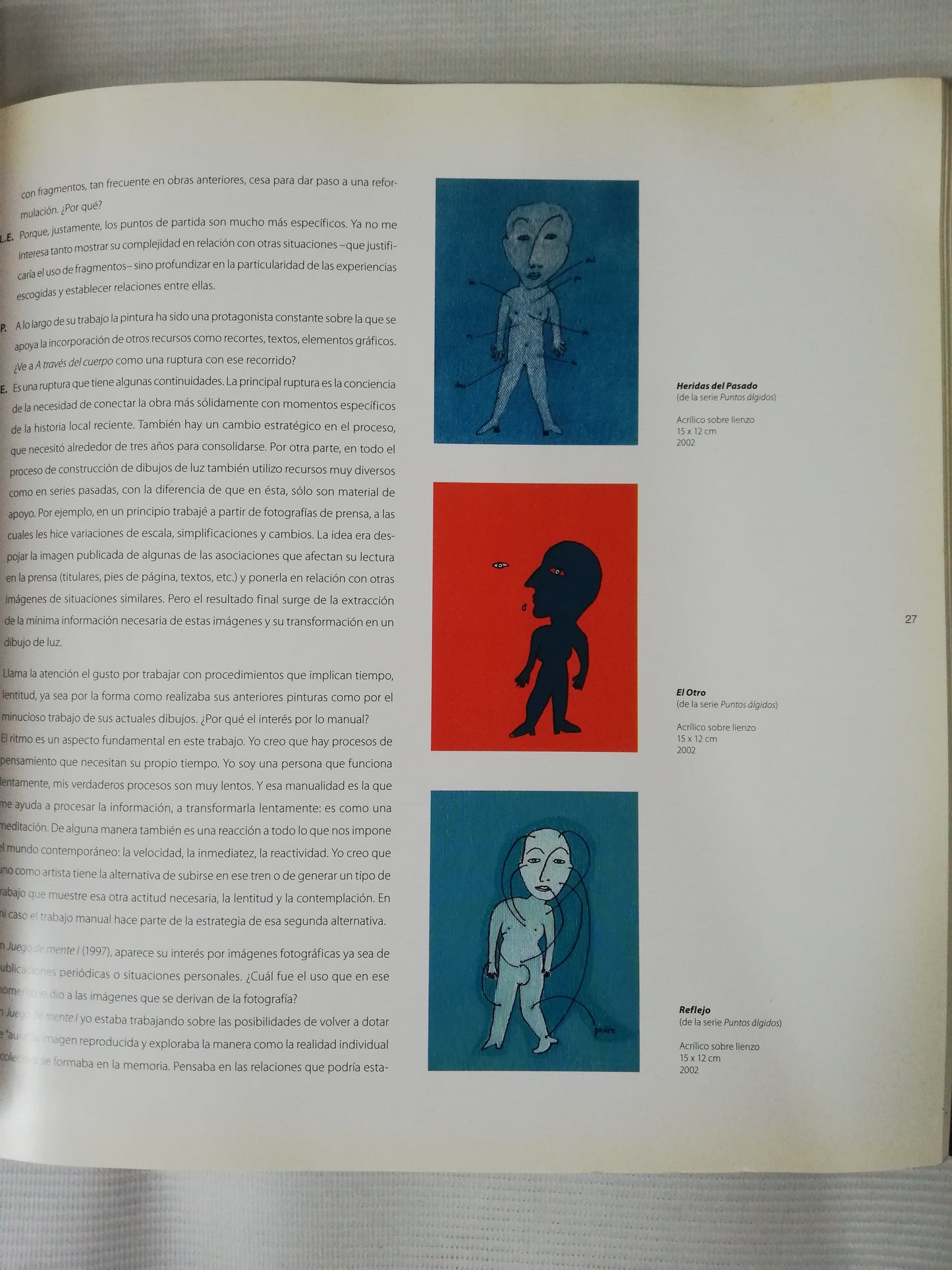 A TRAVÉS DEL CUERPO - DIBUJOS DE LUZ: LINA ESPINOSA