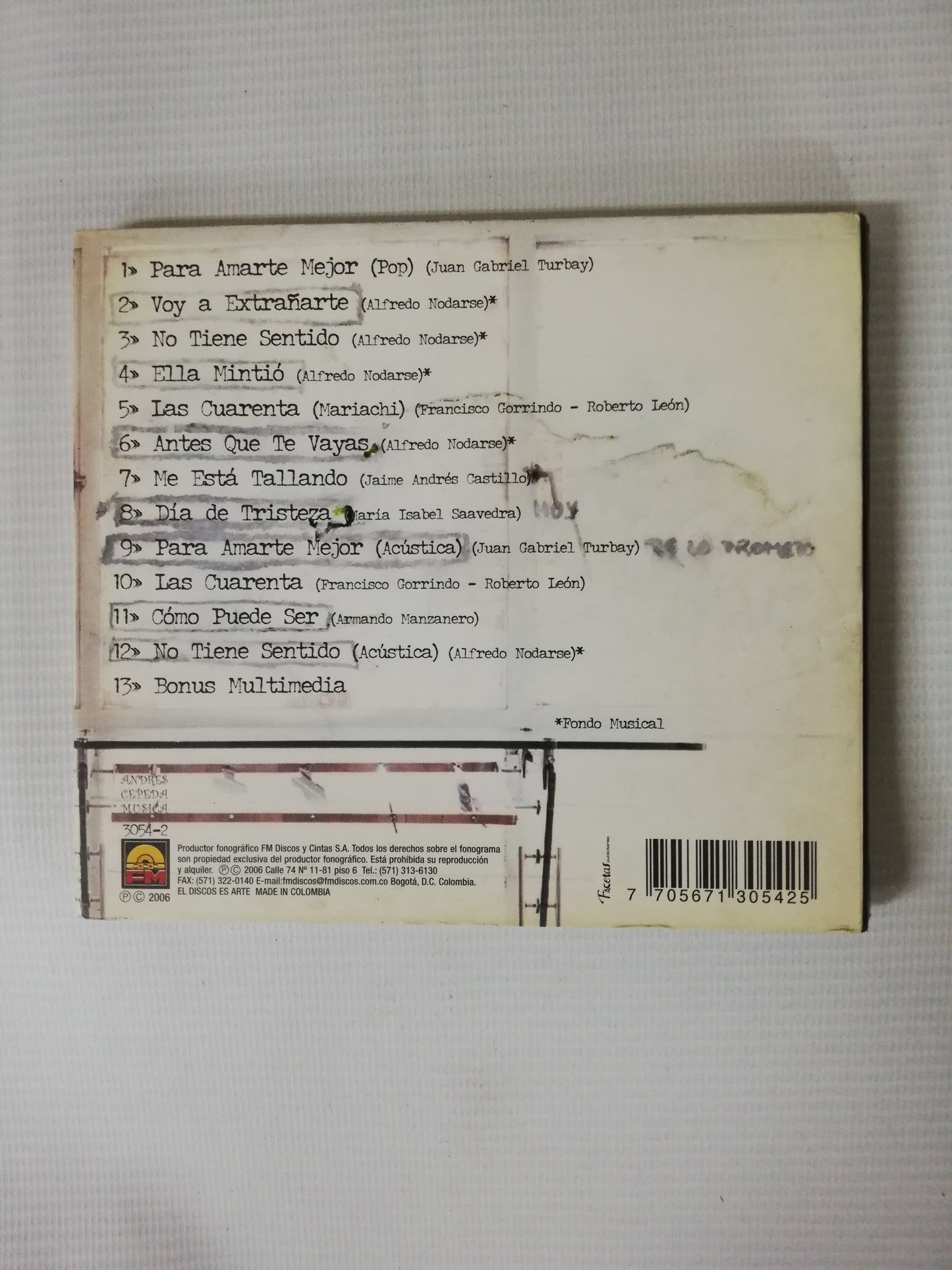 CD ANDRES CEPEDA - PARA AMARTE MEJOR