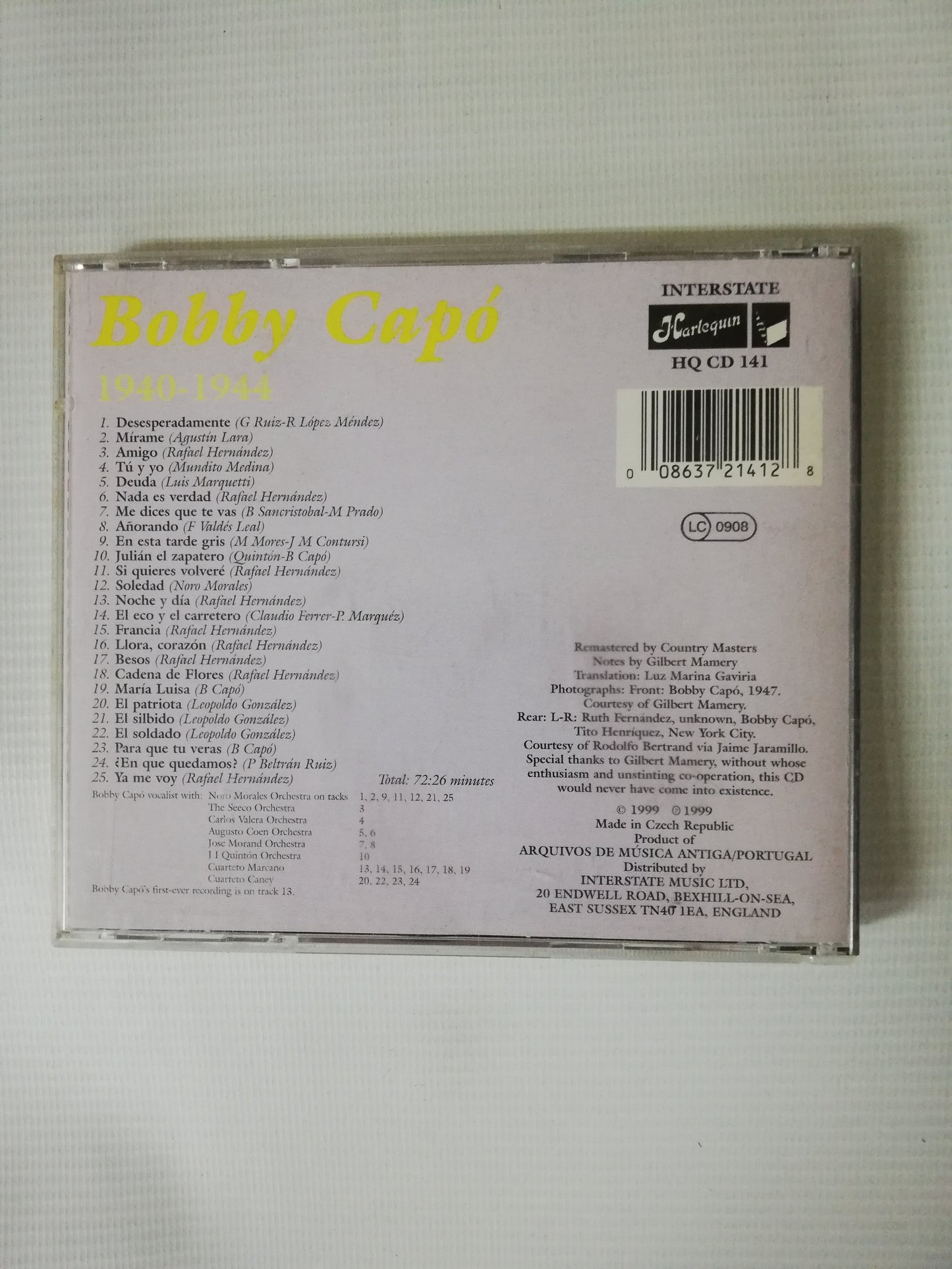 CD BOBBY CAPÓ - 1940-1944