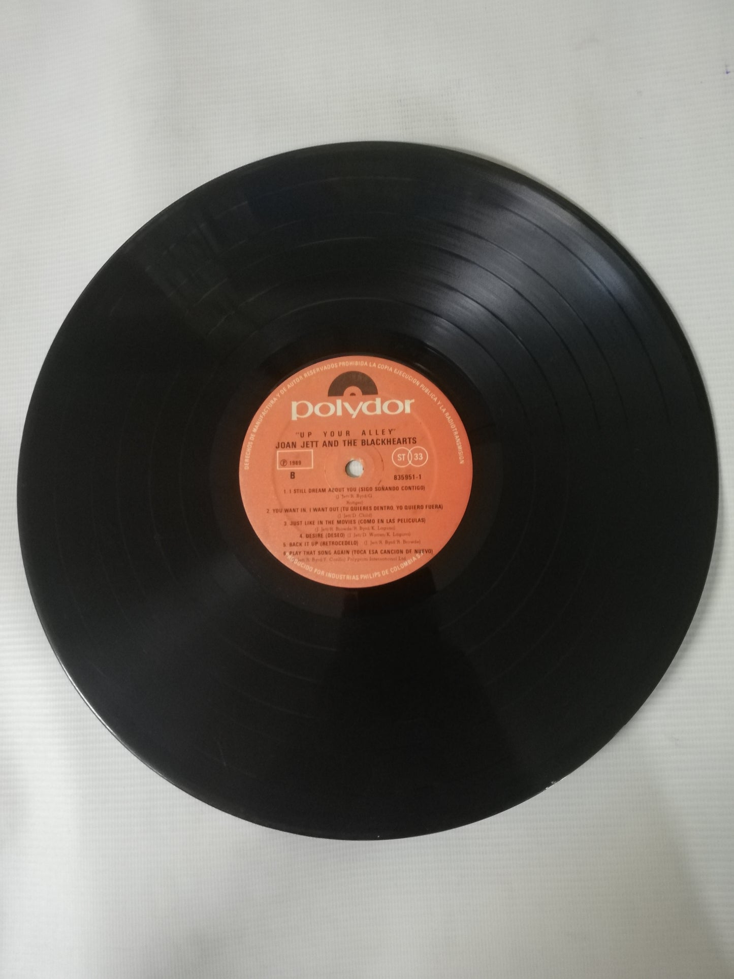 LP JOAN JET AND THE BLACKHEARTS - UP YOUR ALLEY