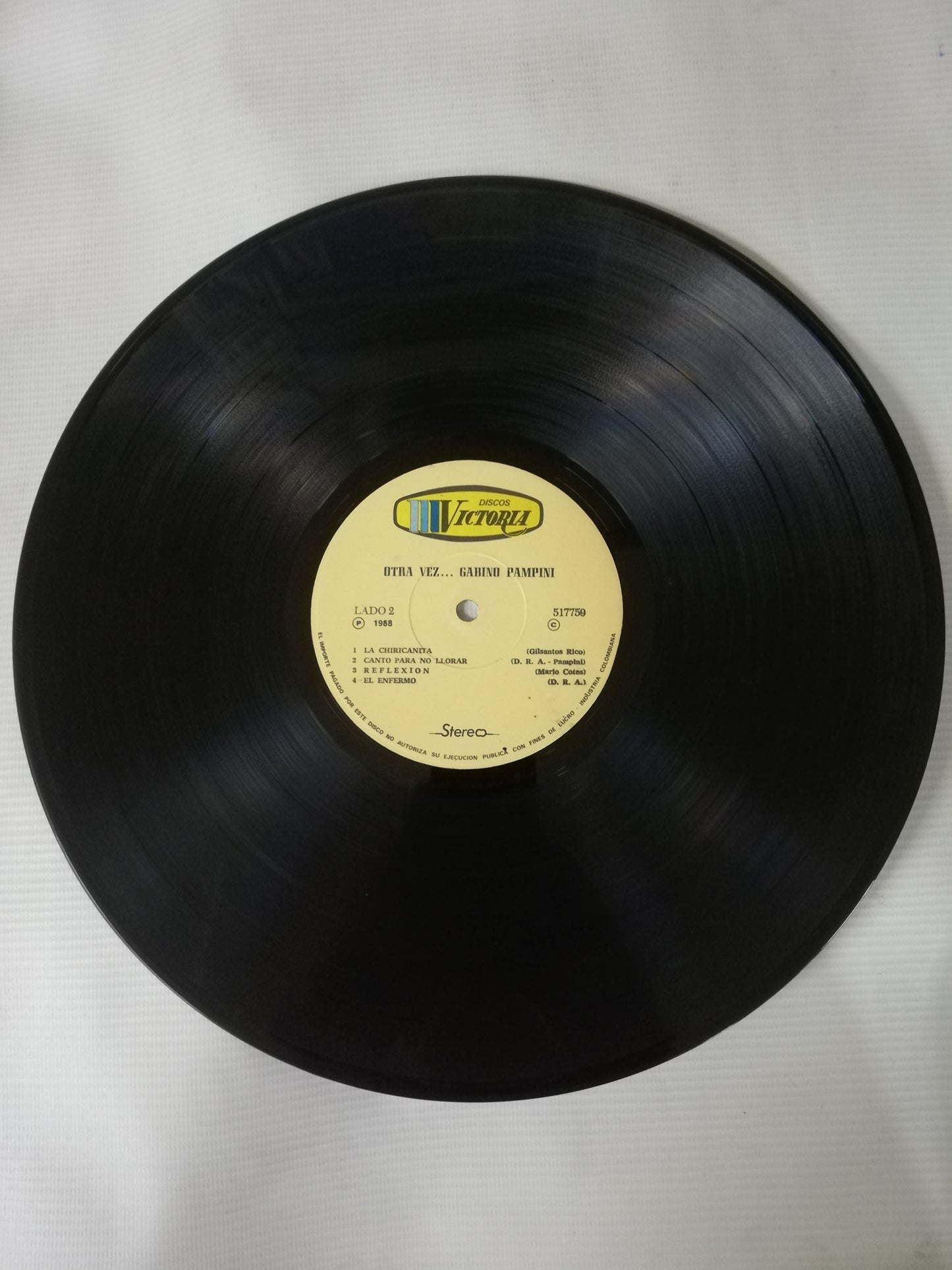LP GABINO PAMPINI - OTRA VEZ...GABINO PAMPINI CON EL COMBO IMPACTO Y ROBERTO Y SU ZAFRA