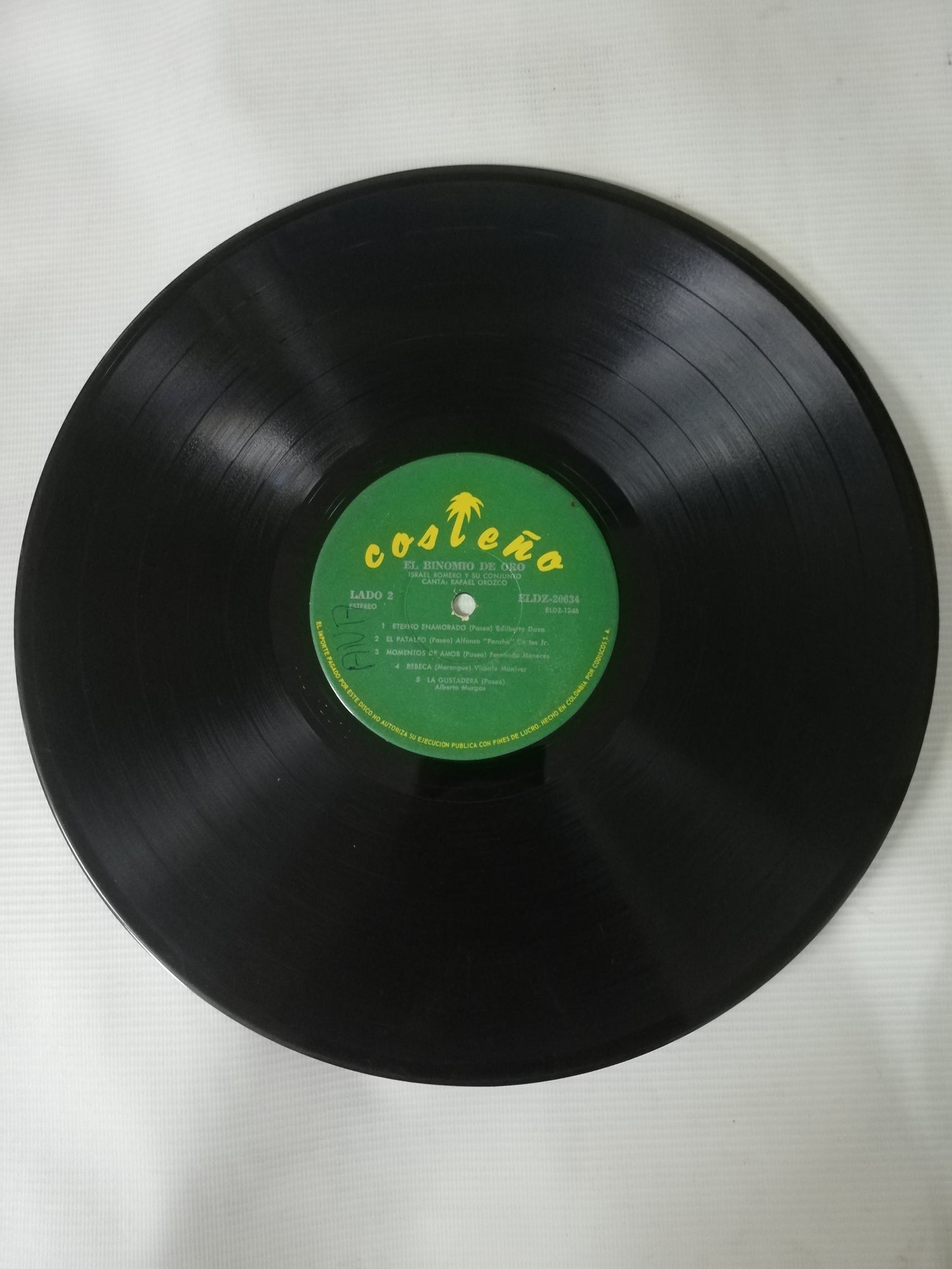 LP EL BINOMIO DE ORO, ISRAEL ROMERO Y SU CONJUNTO - CANTA: RAFAEL OROZCO