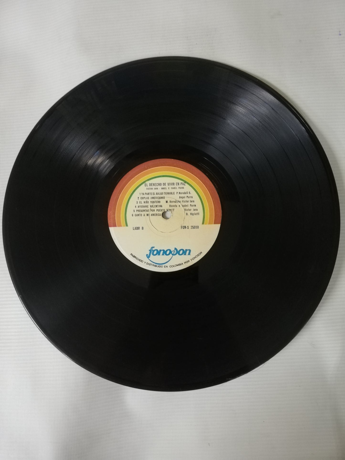 LP VICTOR JARA / ANGEL E ISABEL PARRA - EL DERECHO A VIVIR EN PAZ