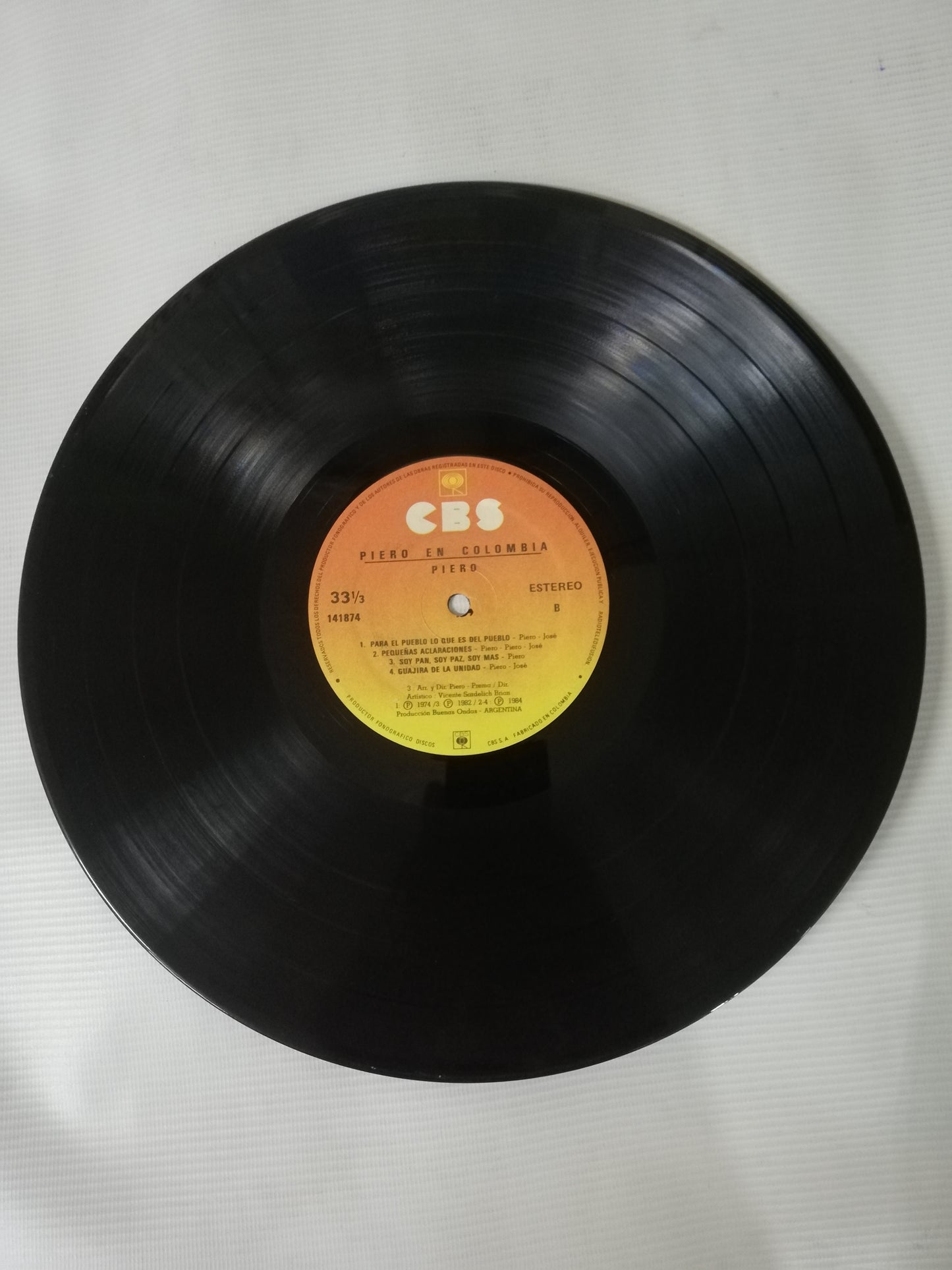 LP PIERO - PIERO EN COLOMBIA