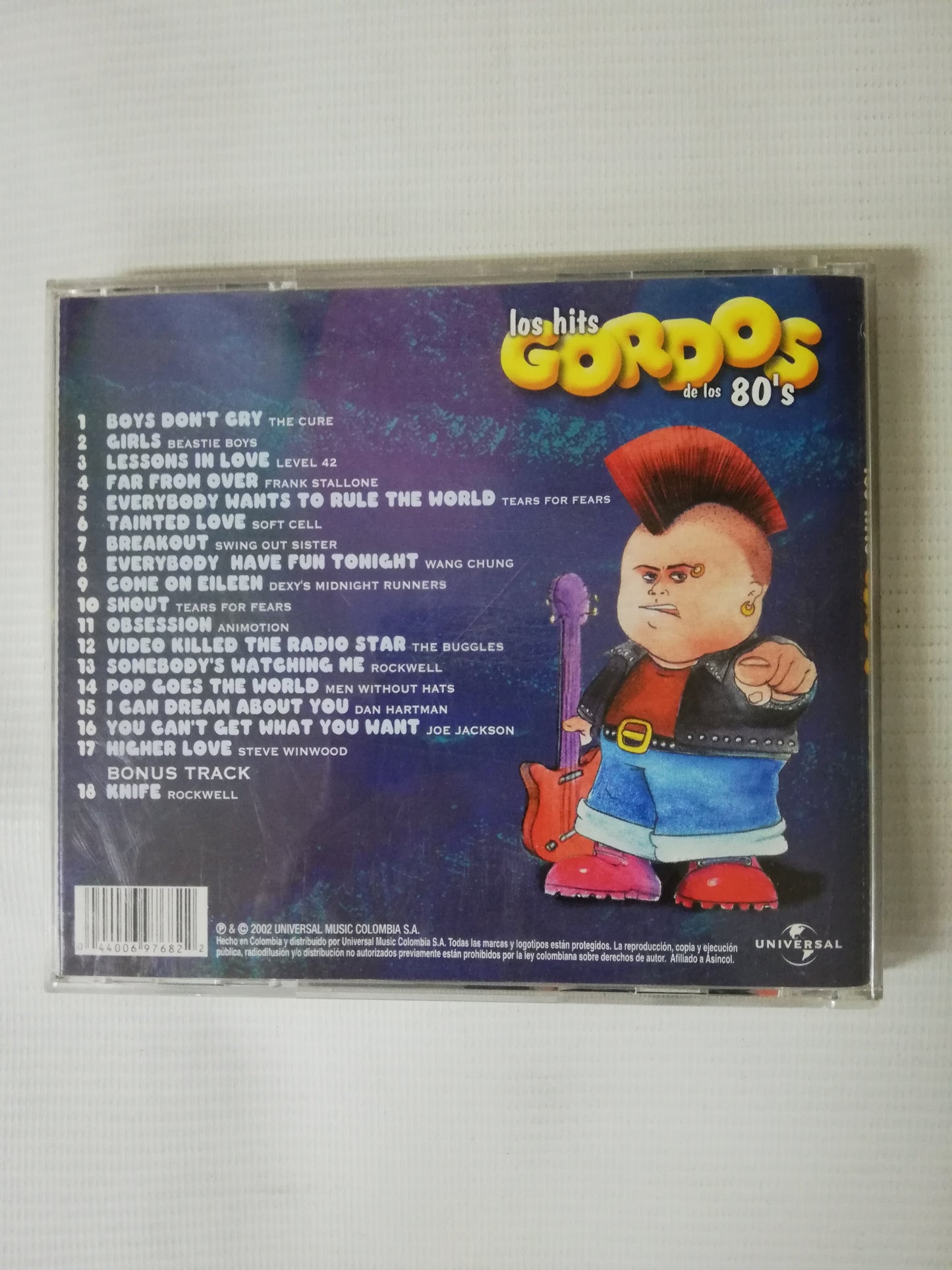 CD LOS HITS GORDOS DE LOS 80´s - ROCK COMPILATION