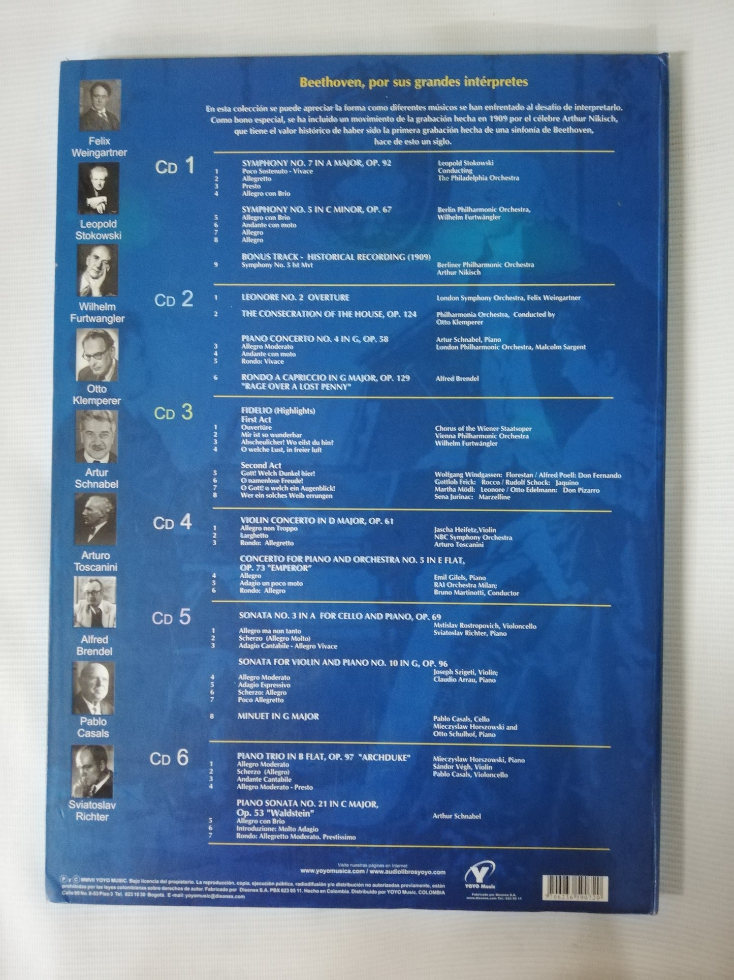 CD ESTUCHE BEETHOVEN - POR SUS GRANDES INTÉRPRETES - CD X 6