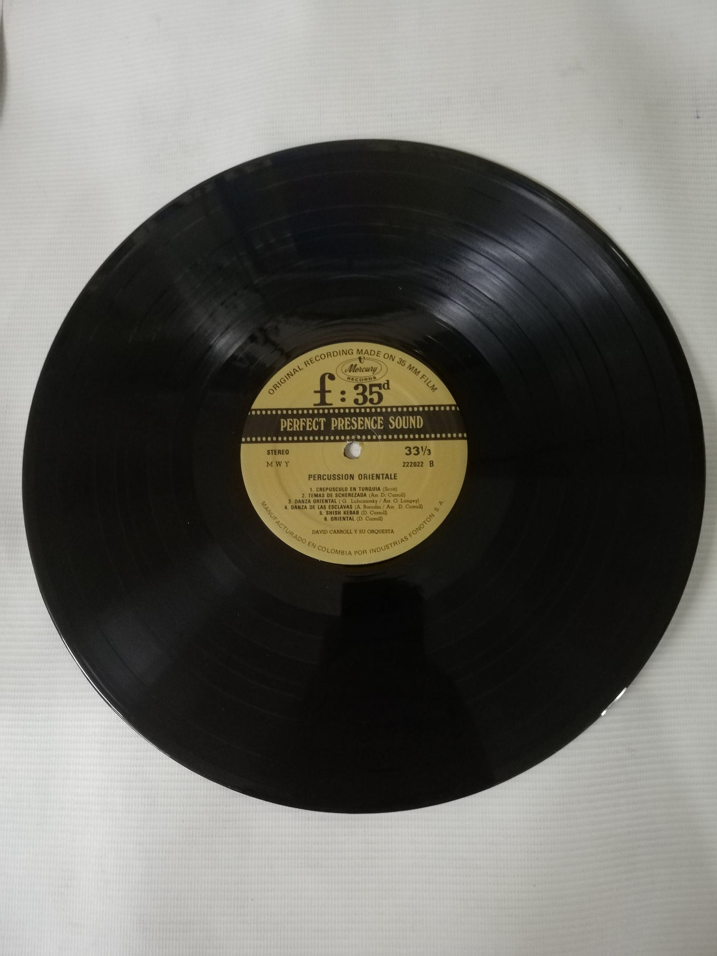 LP DAVID CARROLL AND HIS ORCHESTRA - PERCUSSION ORIENTALE