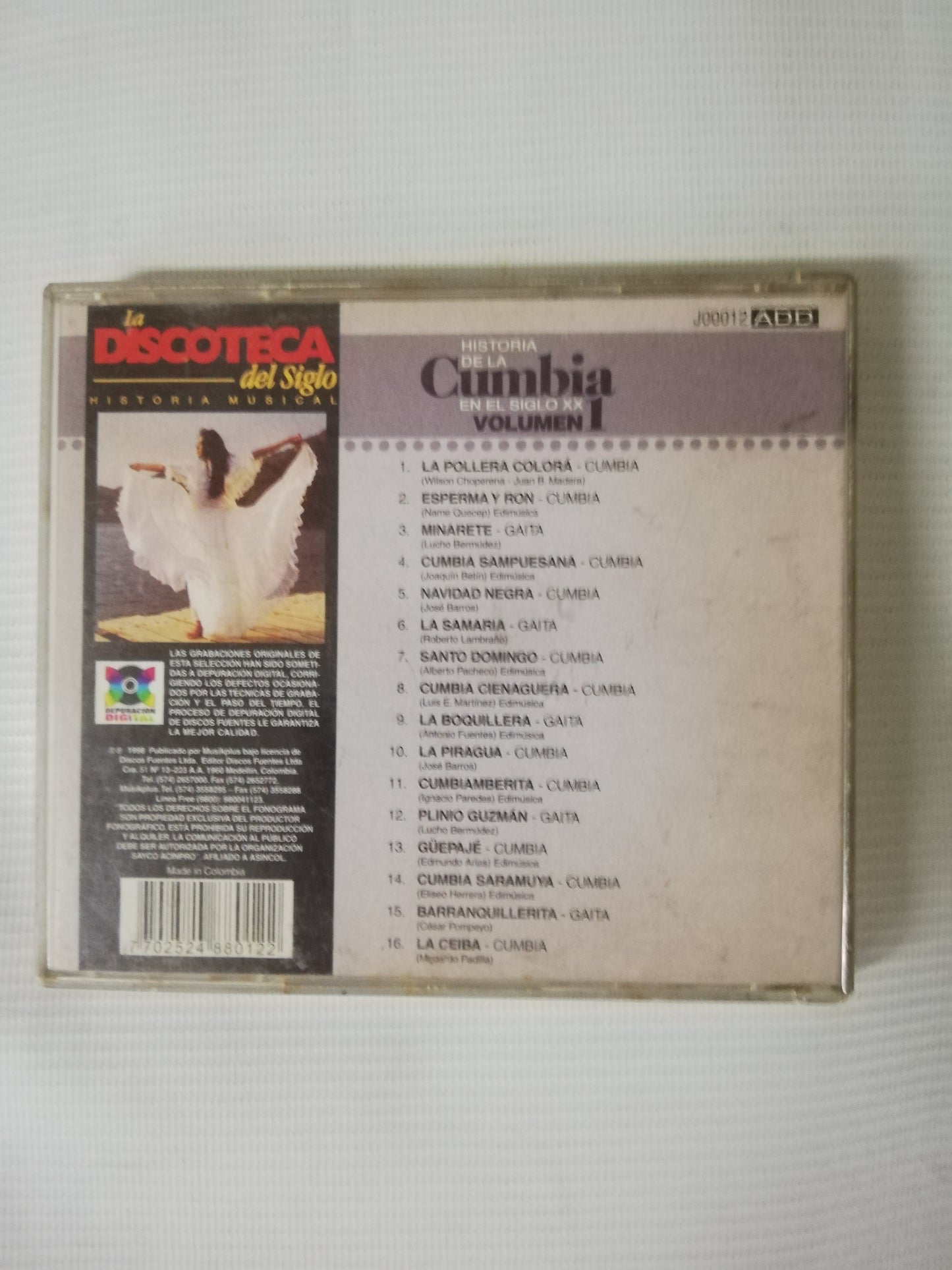 CD HISTORIA DE LA CUMBIA EN EL SIGLO XX VOL. 1 - VARIOS INTÉRPRETES