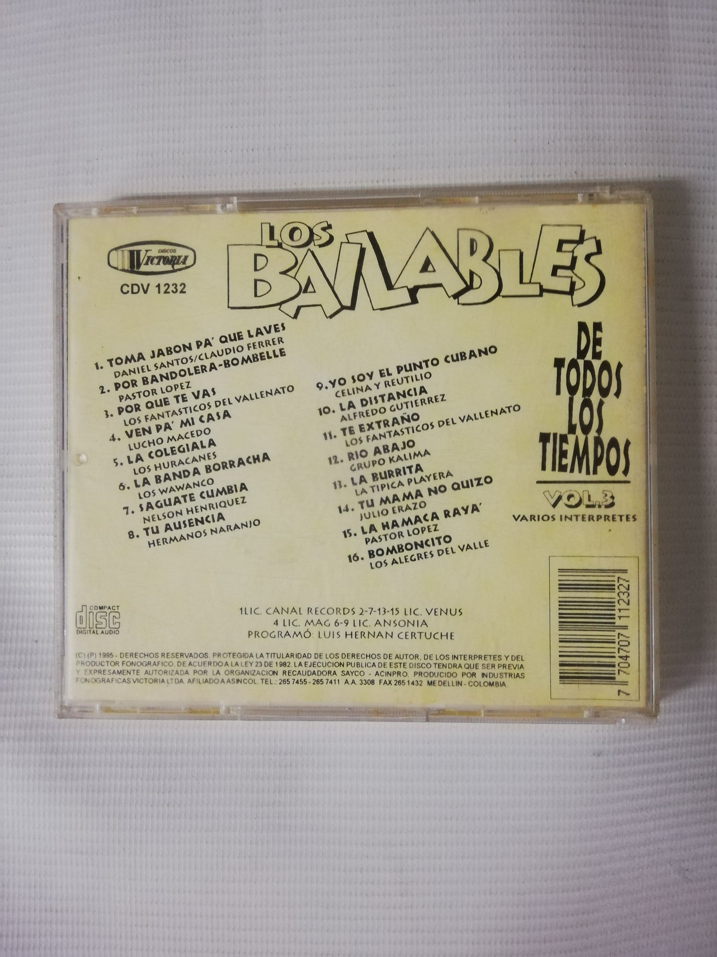 CD LOS BAILABLES DE TODOS LOS TIEMPOS VOL. 3 - VARIOS INTÉRPRETES