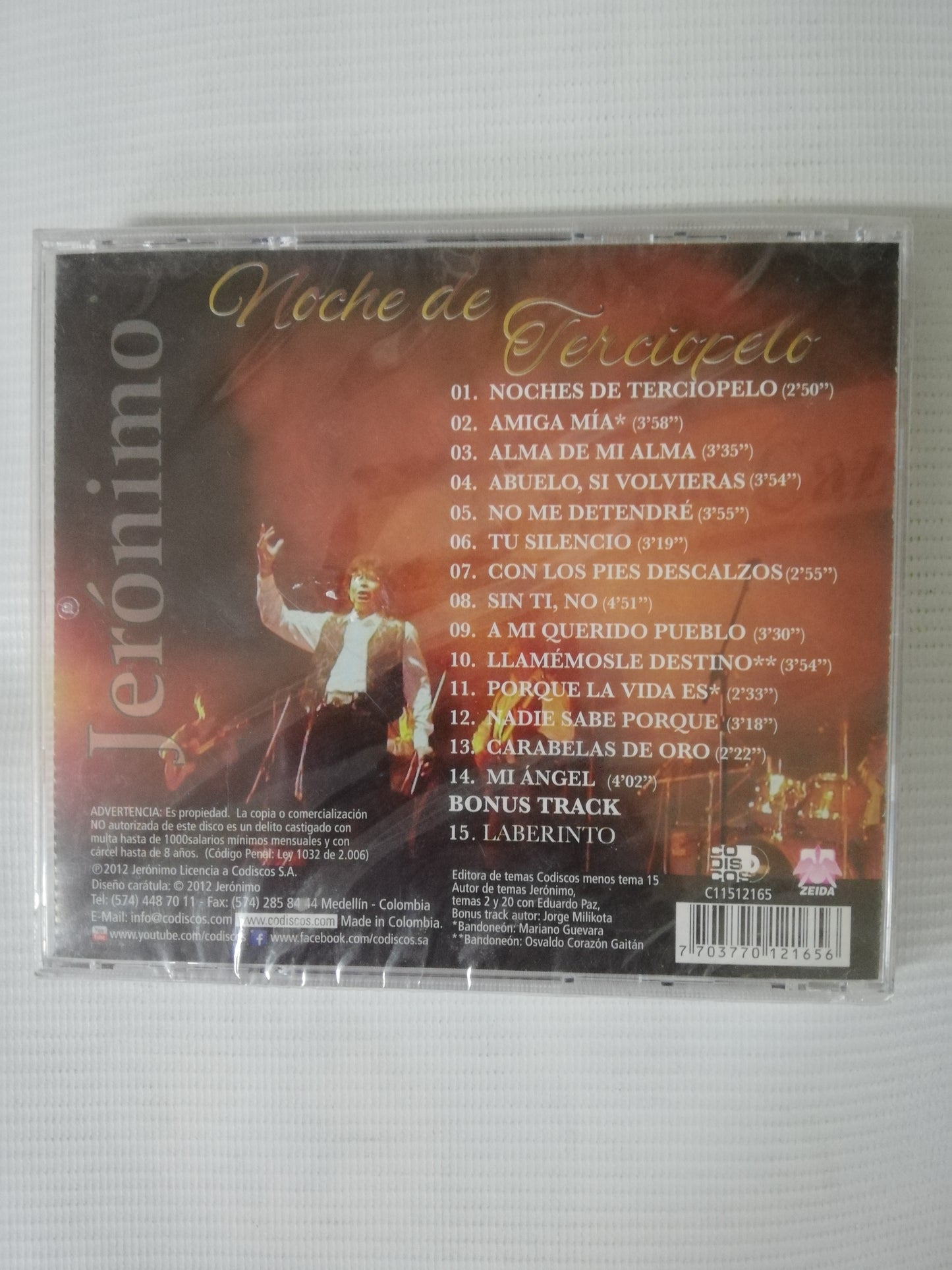CD JERÓNIMO - NOCHE DE TERCIOPELO