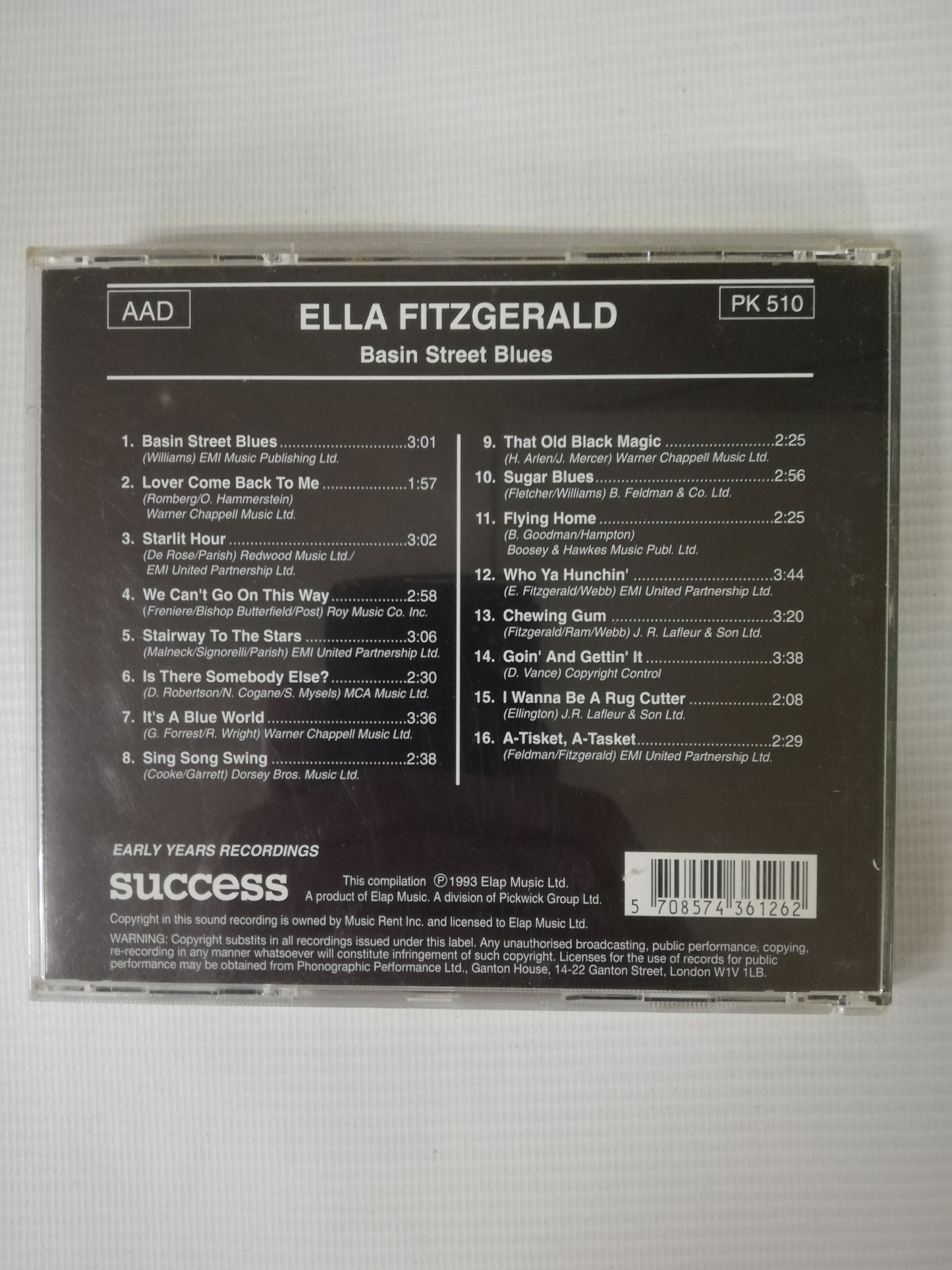 CD ELLA FITZGERALD - BASSIN STREET BLUES