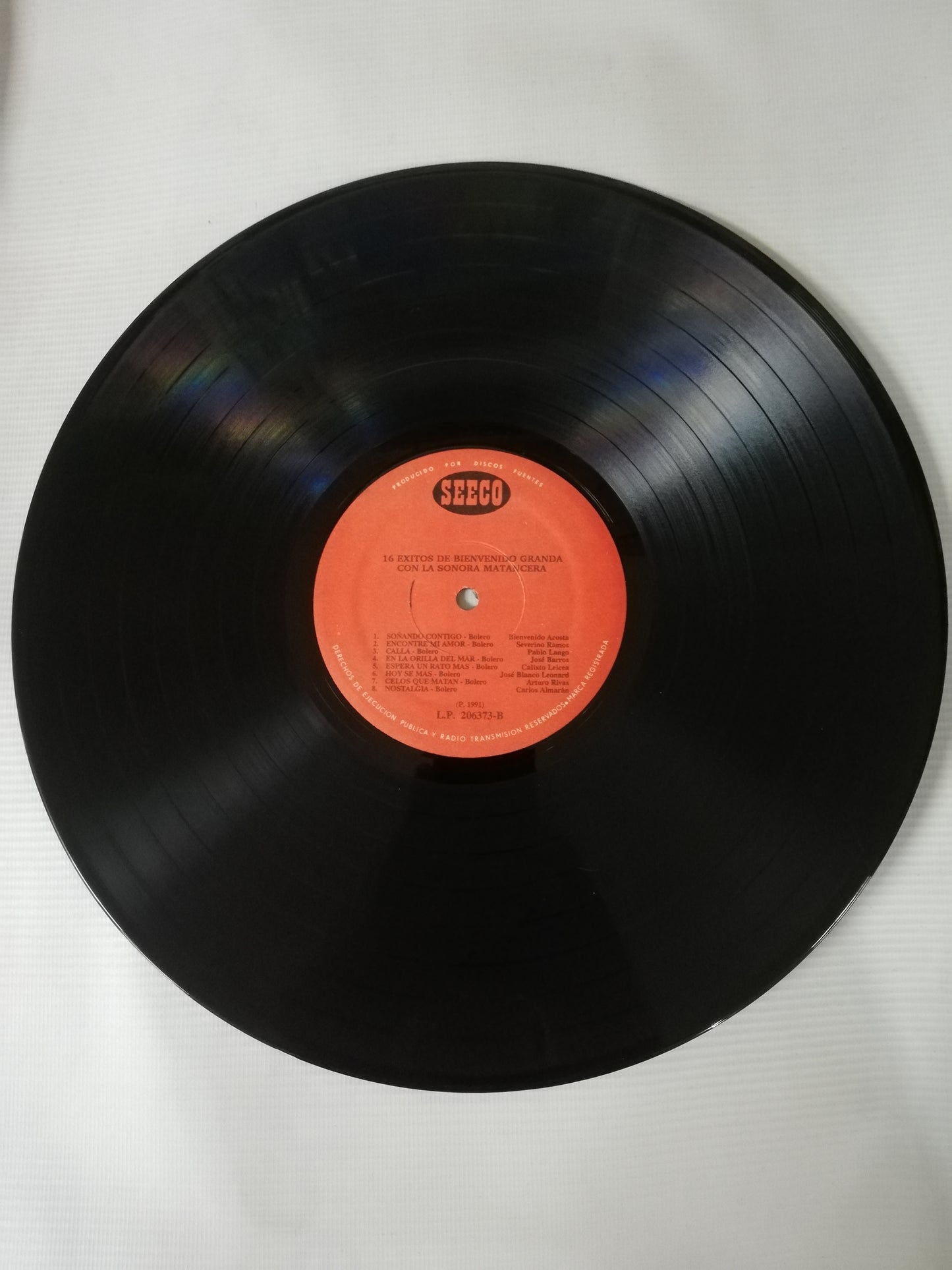 LP BIENVENIDO GRANDA - 16 EXITOS DE BIENVENIDO GRANDA CON LA SONORA MATANCERA VOL. 1