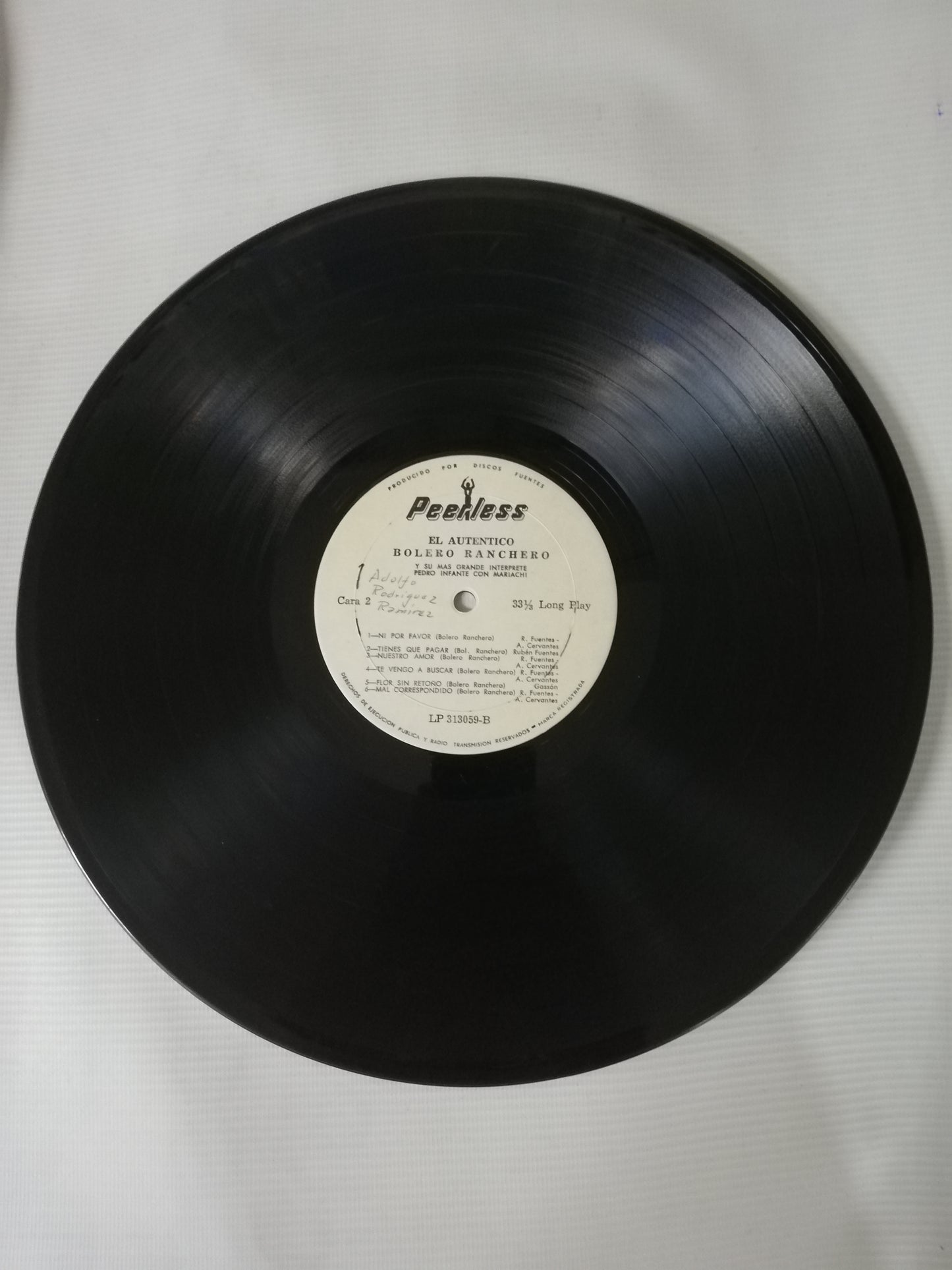 LP PEDRO INFANTE - EL AUTENTICO BOLERO RANCHERO Y SU MAS GRANDE INTÉRPRETE PEDRO INFANTE CON MARIACHI