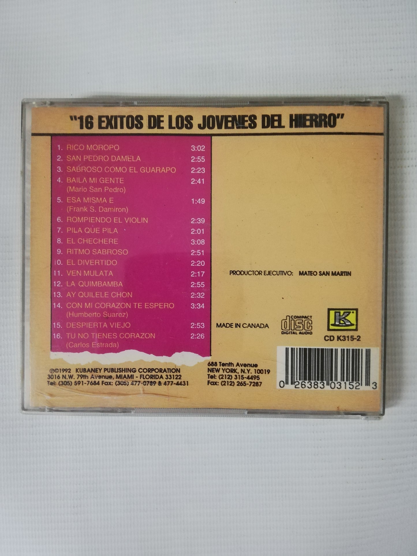 CD LOS JOVENES DE HIERRO - 16 EXITOS ORIGINALES