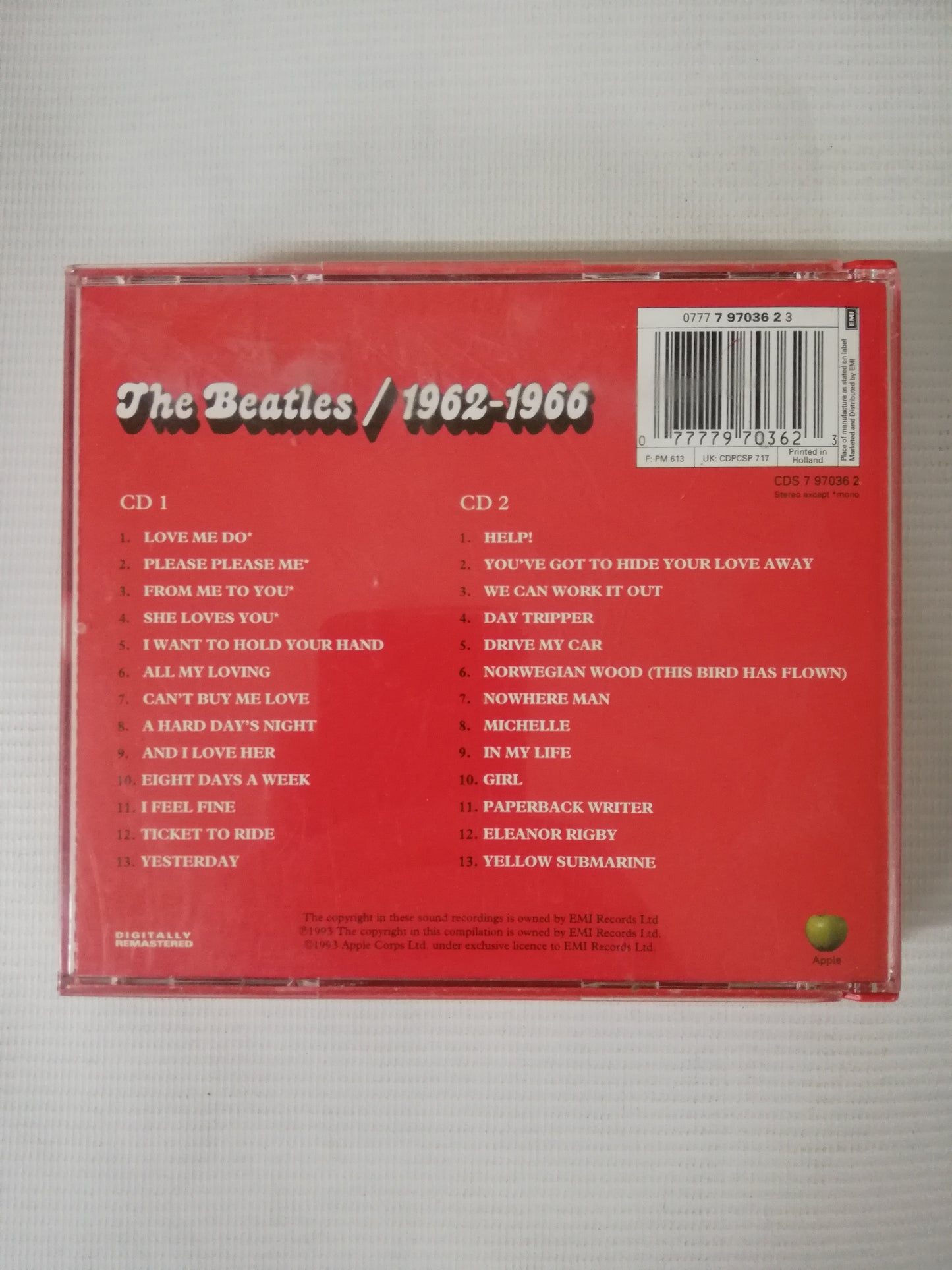 CD THE BEATLES - 1962-1966 - CD X 2
