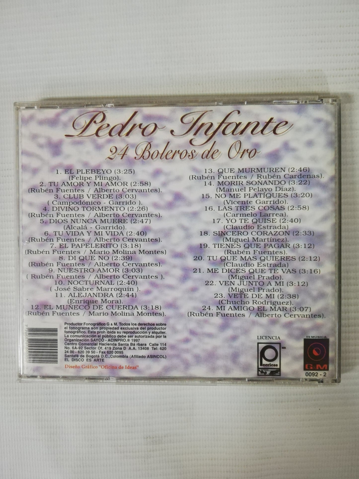 CD PEDRO INFANTE - 24 BOLEROS DE ORO