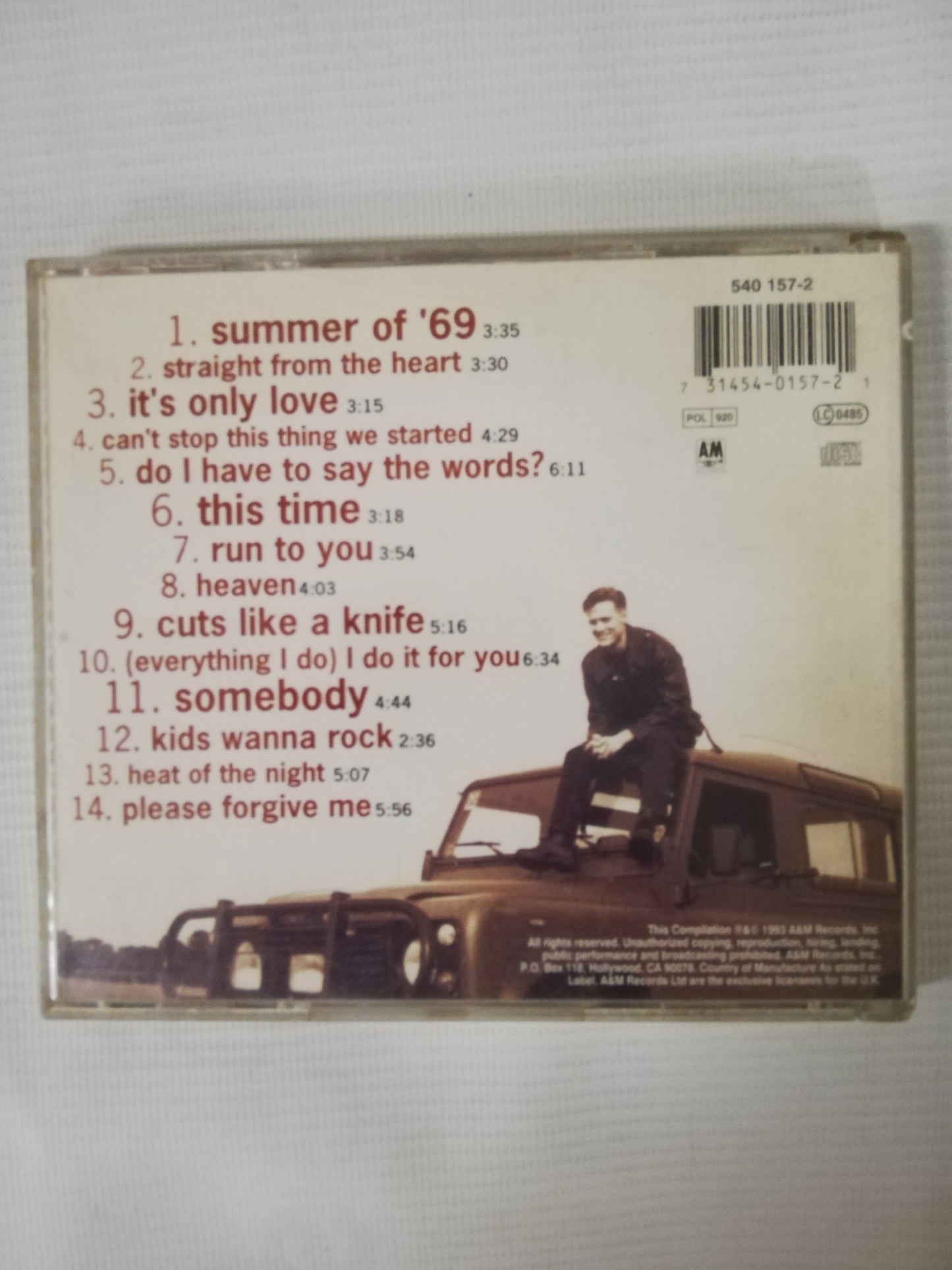 CD BRIAN ADAMS - SO FAR SO GOOD