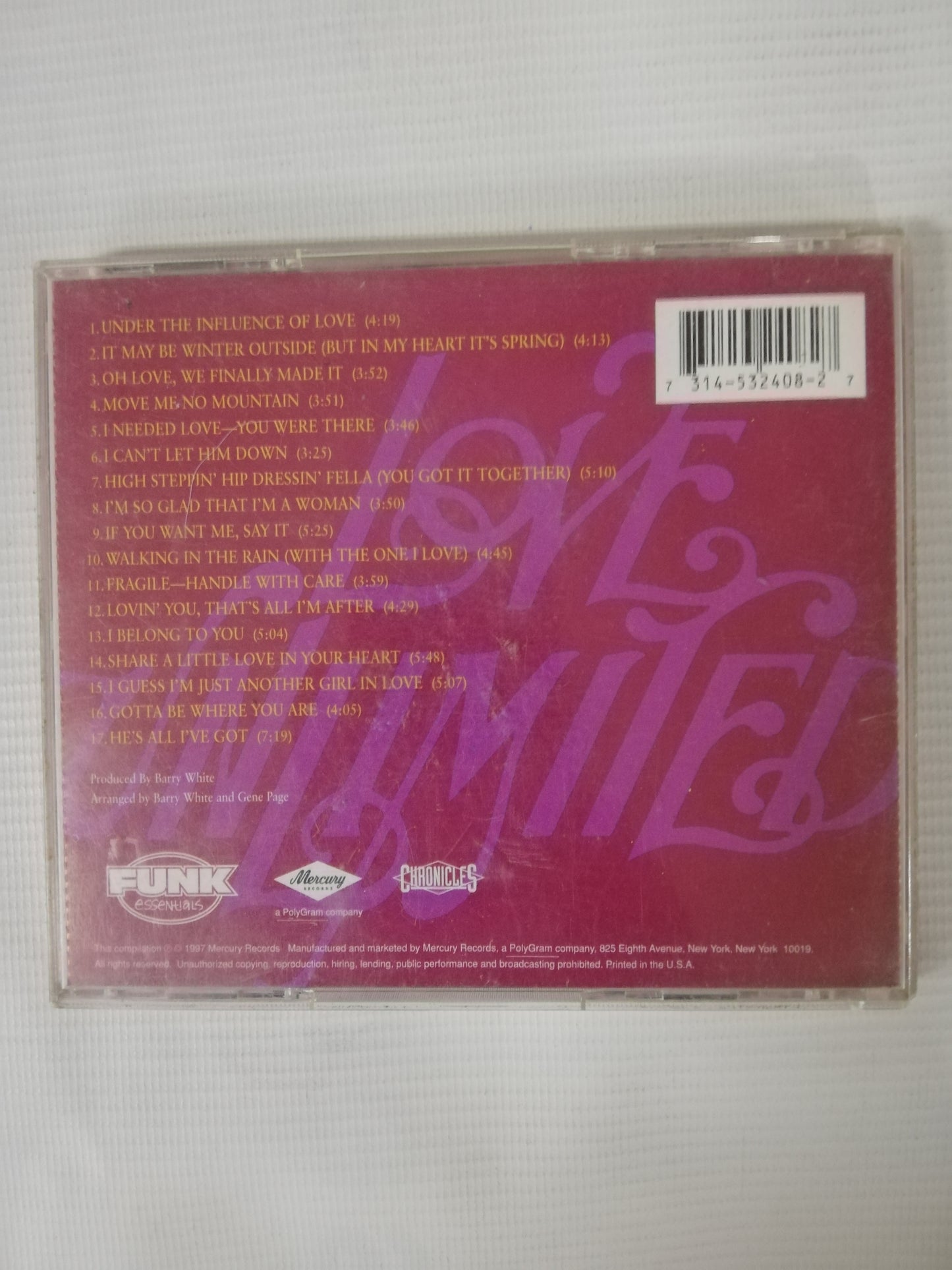 CD LOVE UNLIMITED - THE BEST OF LOVE UNLIMITED
