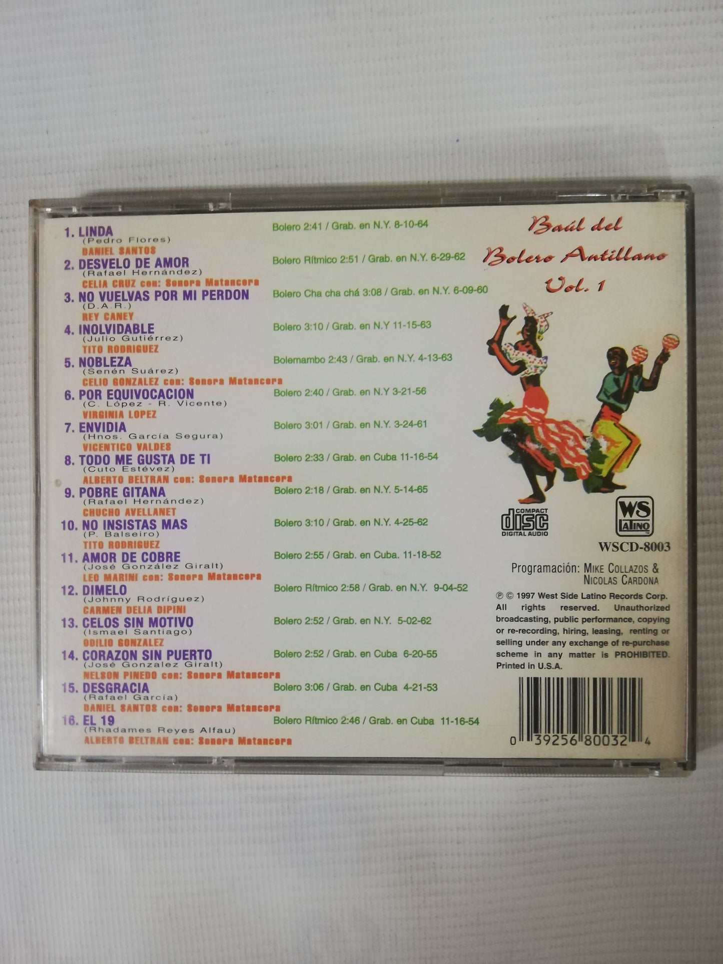 CD BAUL DEL BOLERO ANTILLANO VOL. 1 - VARIOS INTÉRPRETES