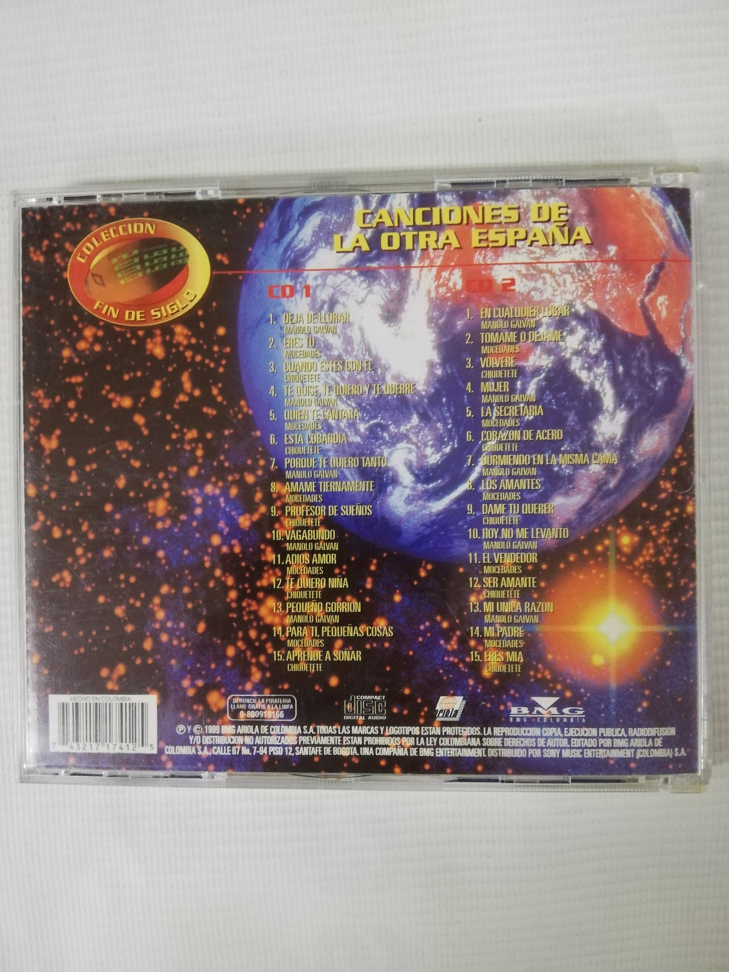 CD CANCIONES DE LA OTRA ESPAÑA - 30 EXITOS ORIGINALES - CD X 2