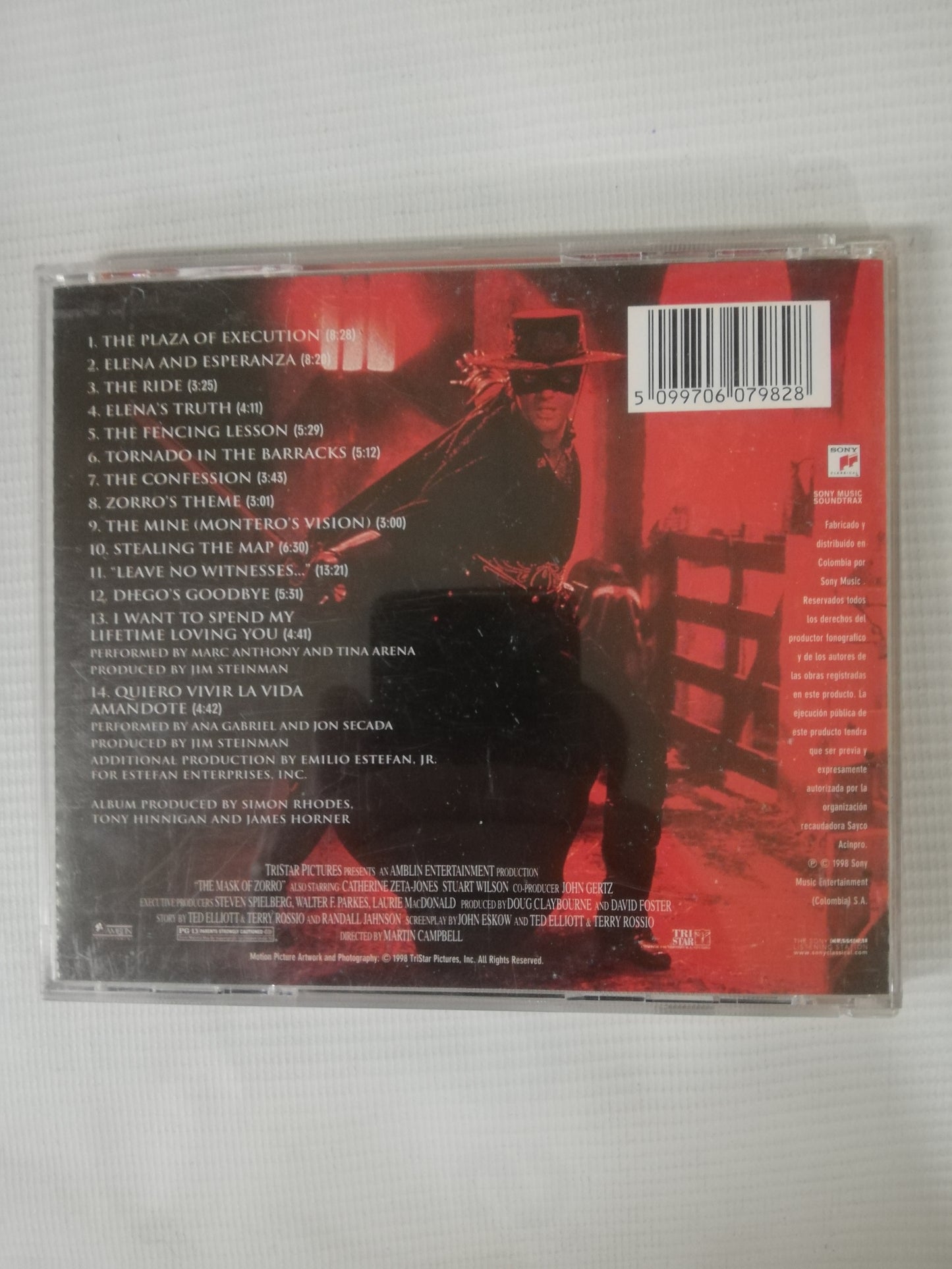 CD THA MARK OF ZORRO - MUSIC FROM THE MOTION PICTURE